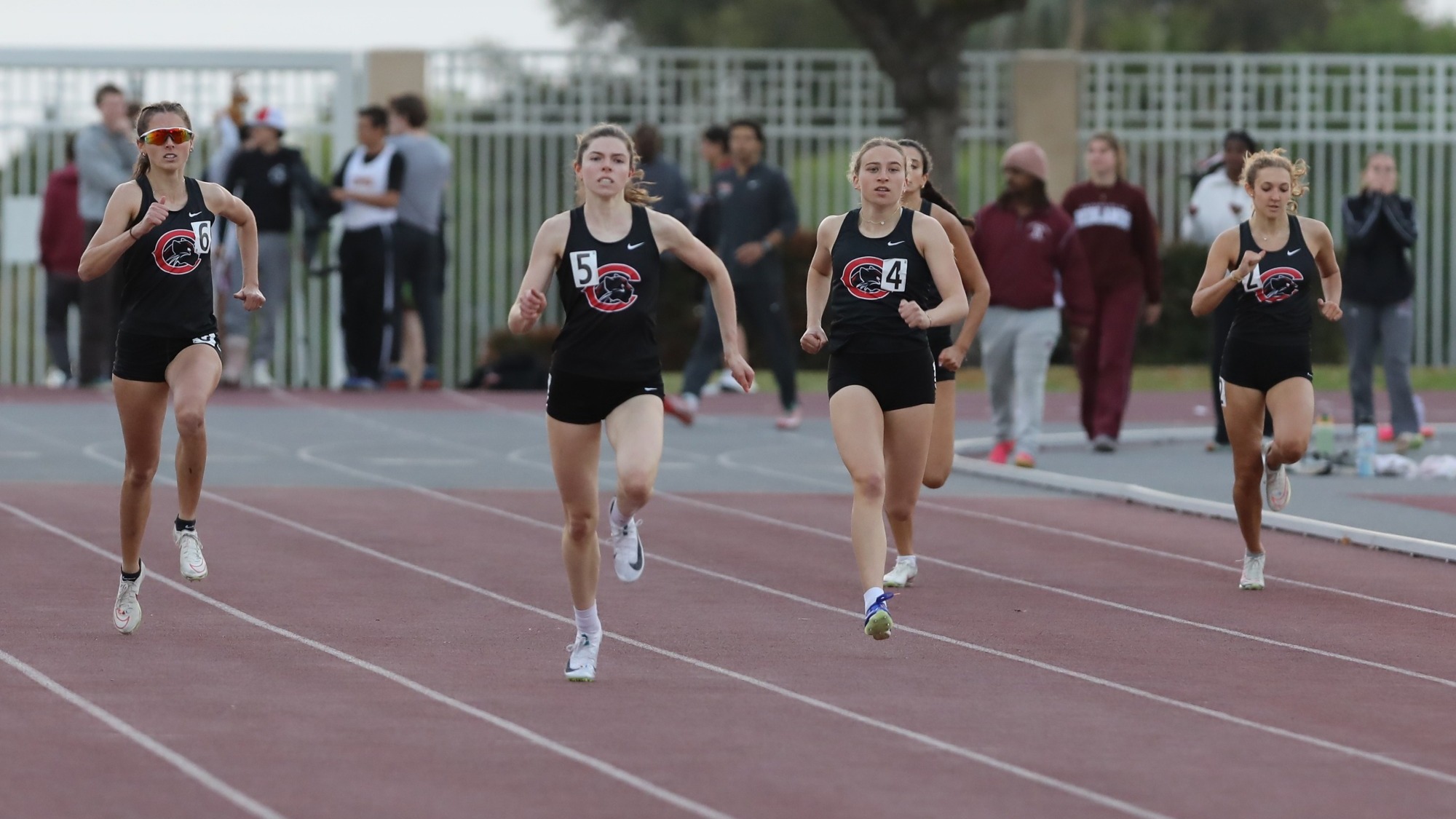 Sarah Charles runs ahead of the competition.