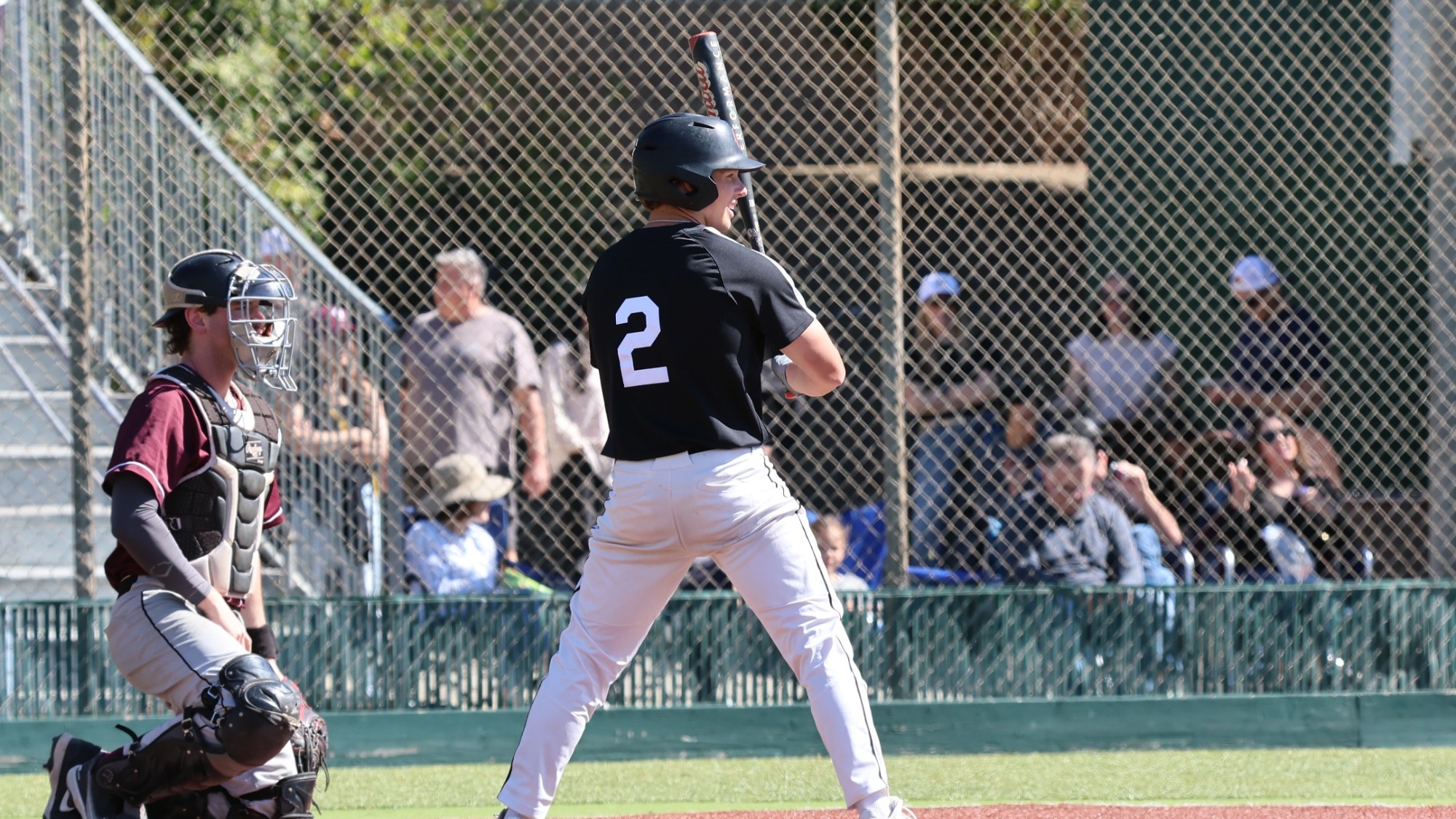 Brady Altman stands in the batter's box.