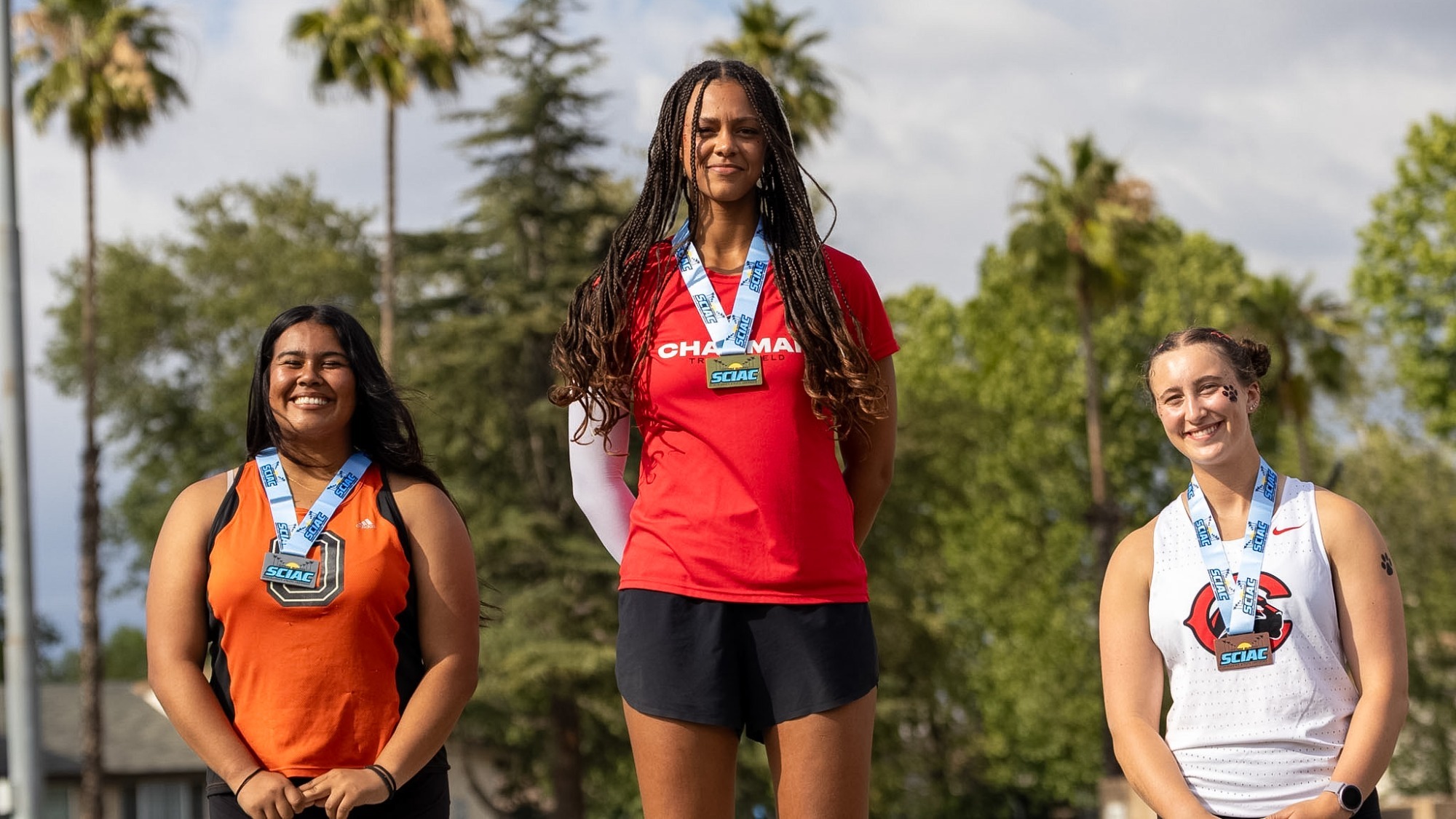 Eva Ndoye and Shauna Anders on the podium