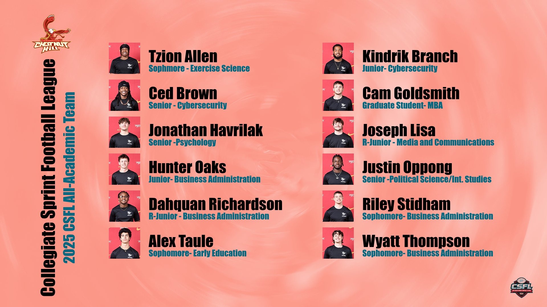 2025 CSFL All-Academic Team