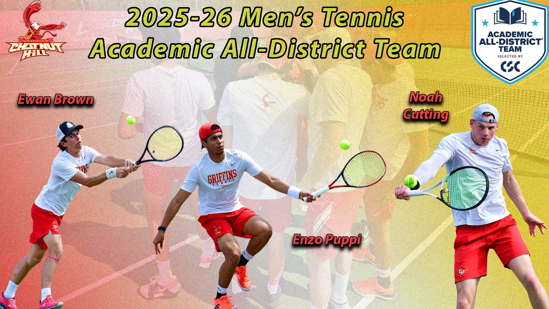 2026 CSC Academic All-district tennis team