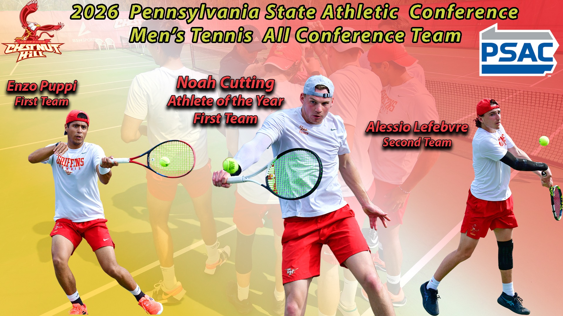 PSAC MTennis all conference 2026