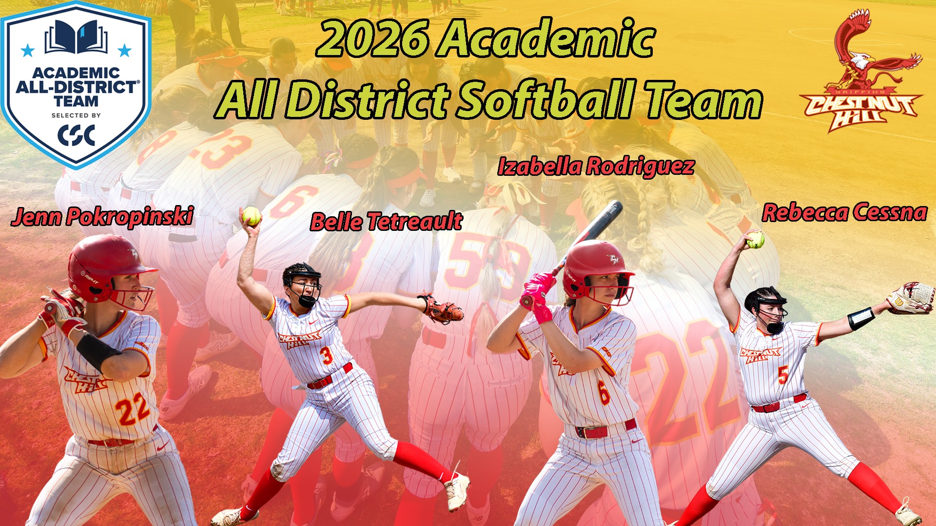 2026 CSC AAD softball  (four players honored)