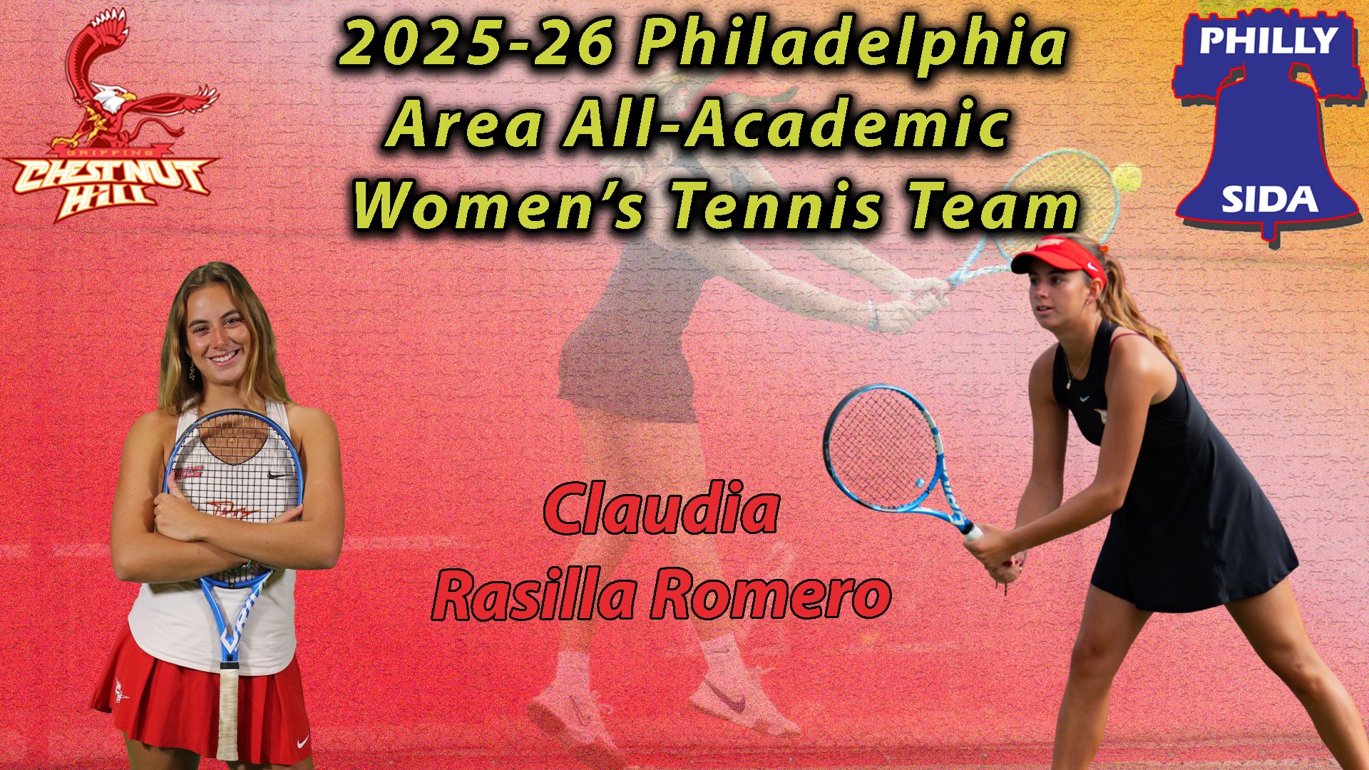 2025-26 Philly-SIDA Academic All-Area Women's Tennis Team (Claudia Rasilla Romero)
