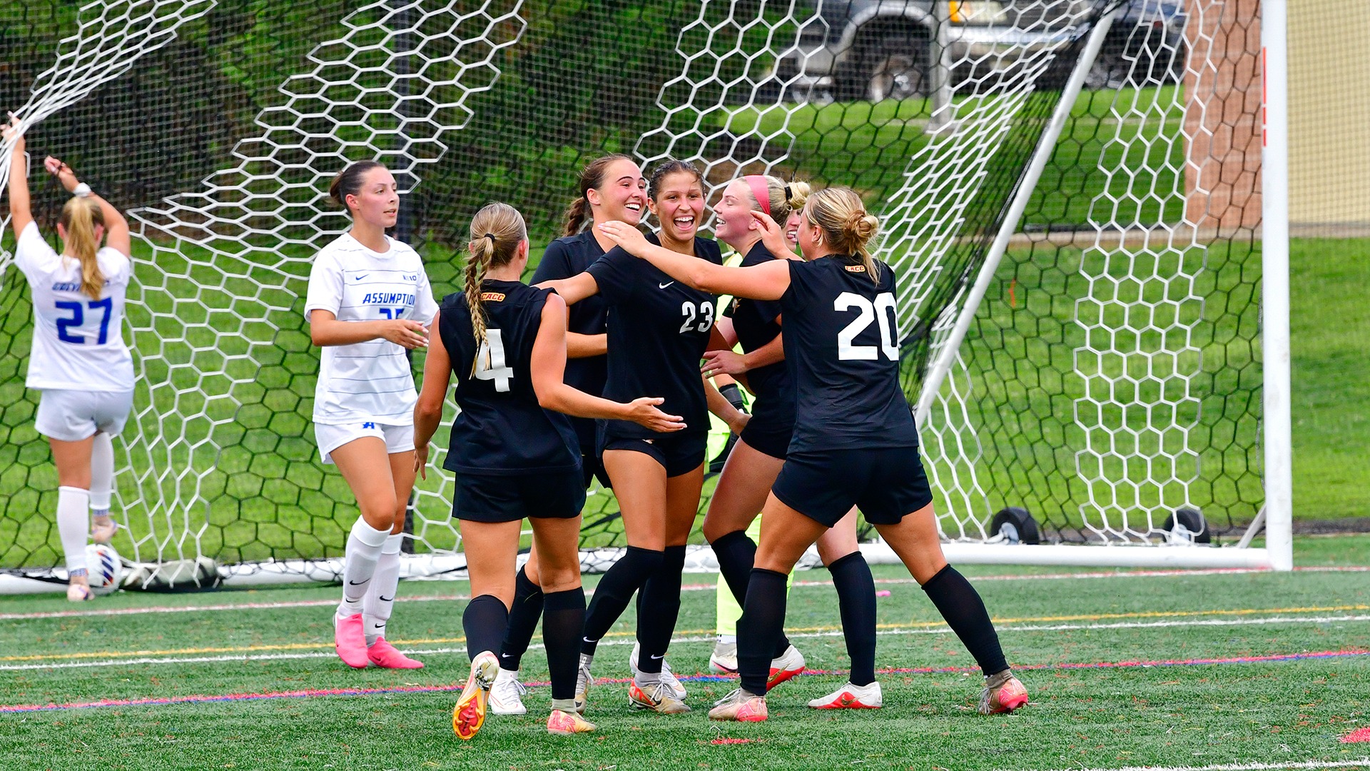 Game tying goal celebration