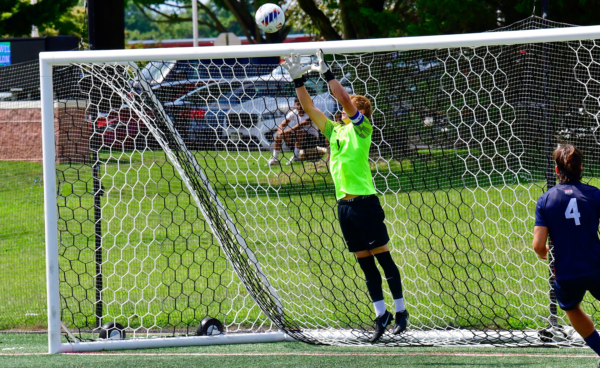 Max Bond in goal