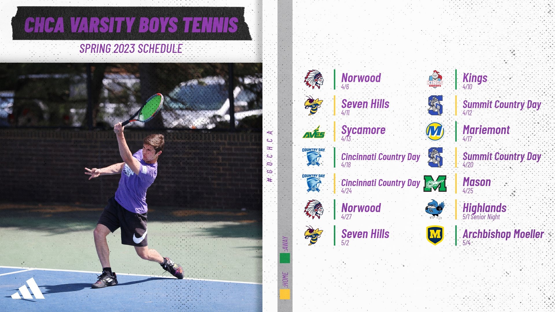 2023 CHCA Boys Tennis Schedule