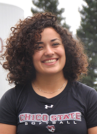Chico State softball assistant coach Sarah Galaviz
