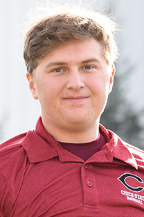 Head shot of Chico State student assistant baseball coach Jax Potmesil. 