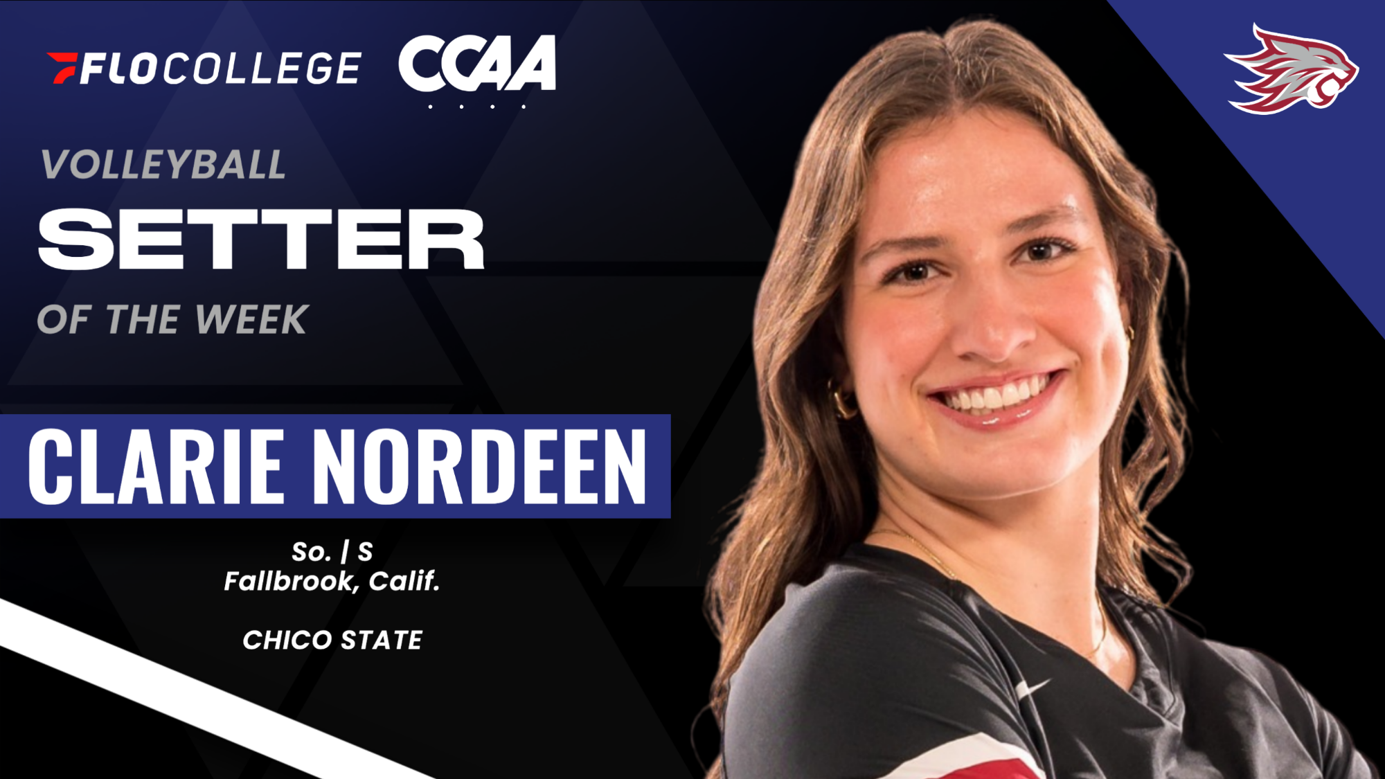 Claire Nordeen 2025 CCAA Setter of the Week