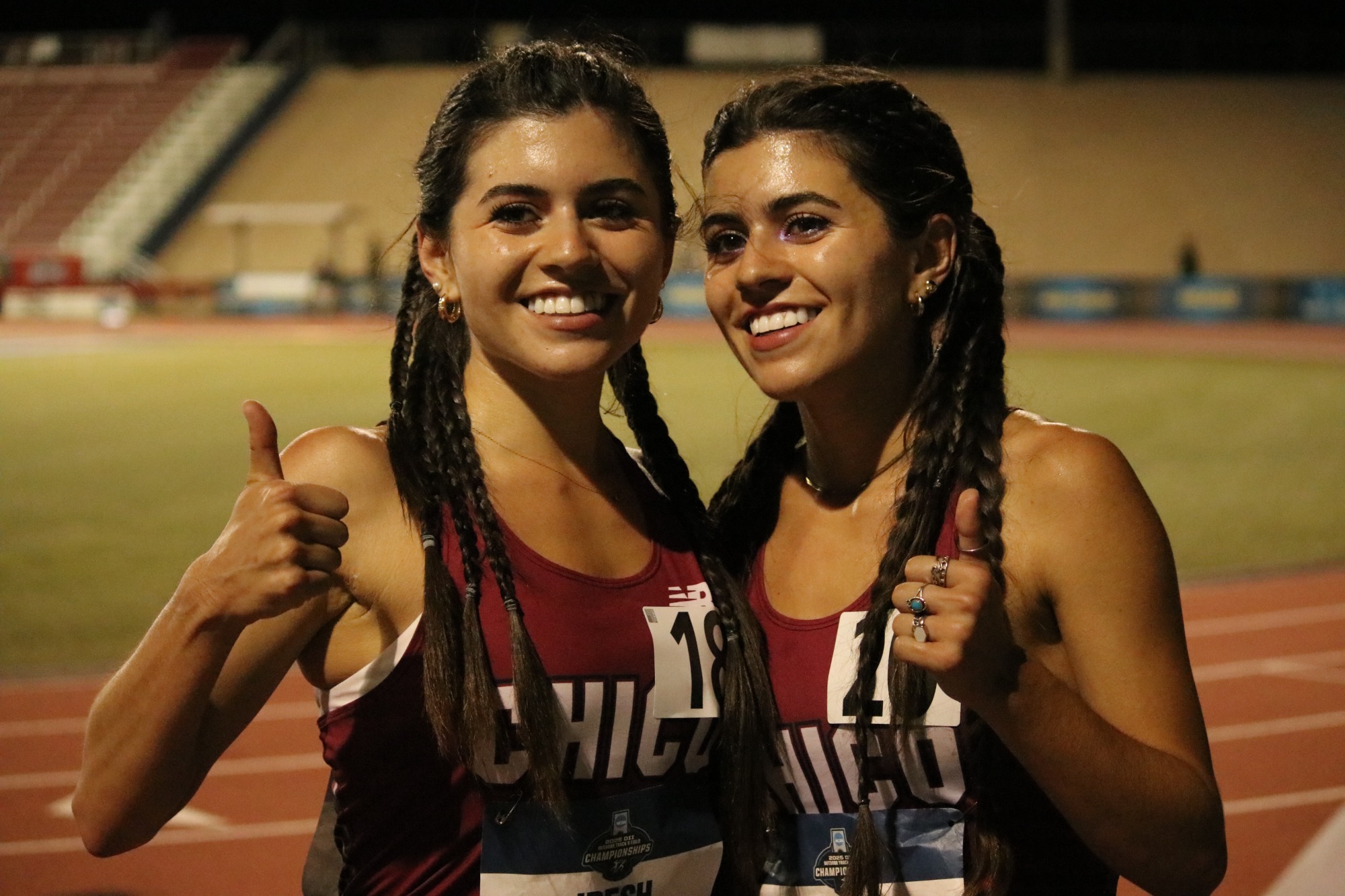 Iresh and Della Molina at the 2025 NCAA DII Outdoor Championships 