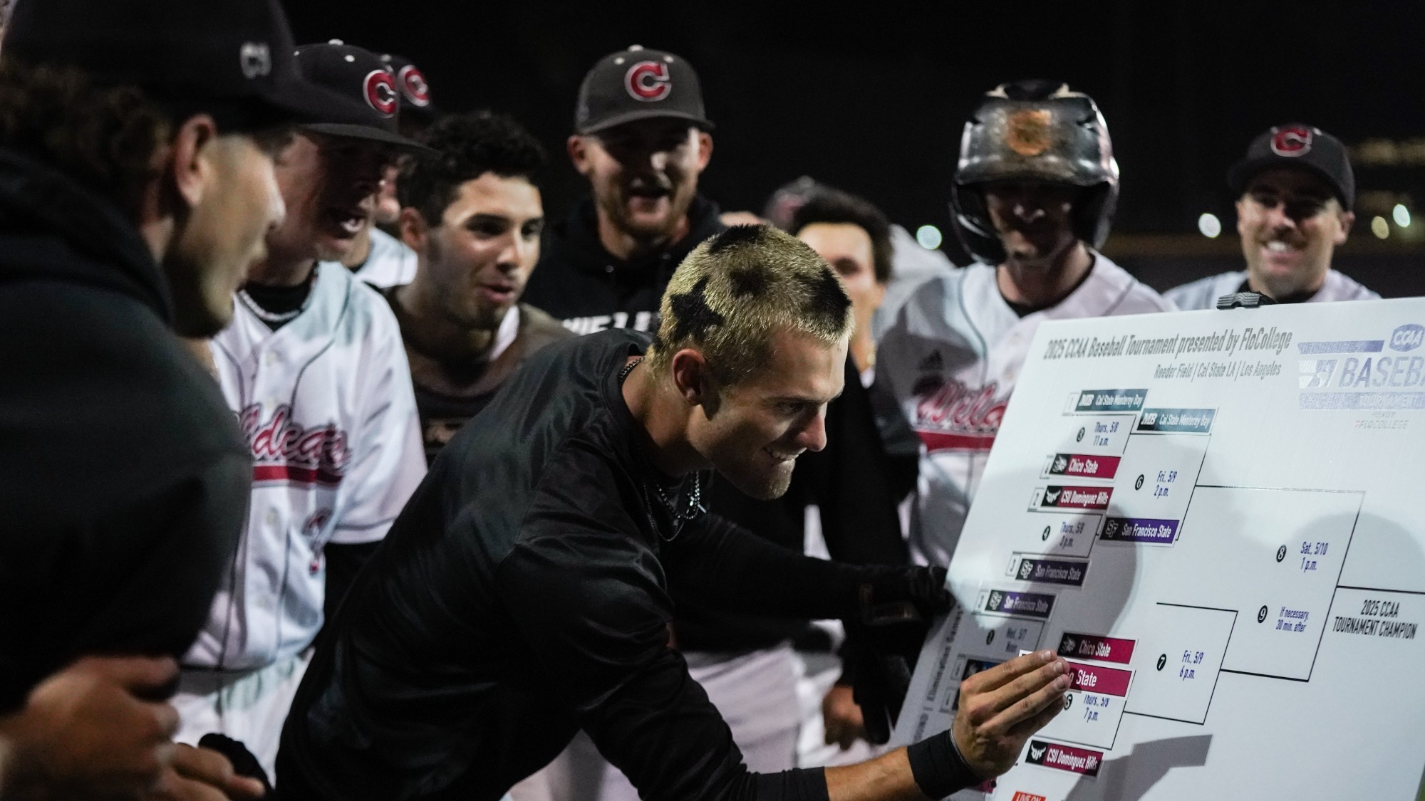 Phoenix Casias CCAA Tournament Celebration