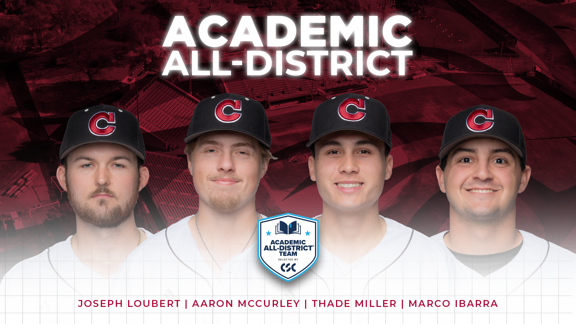 CSC Academic All-District 2025 Baseball