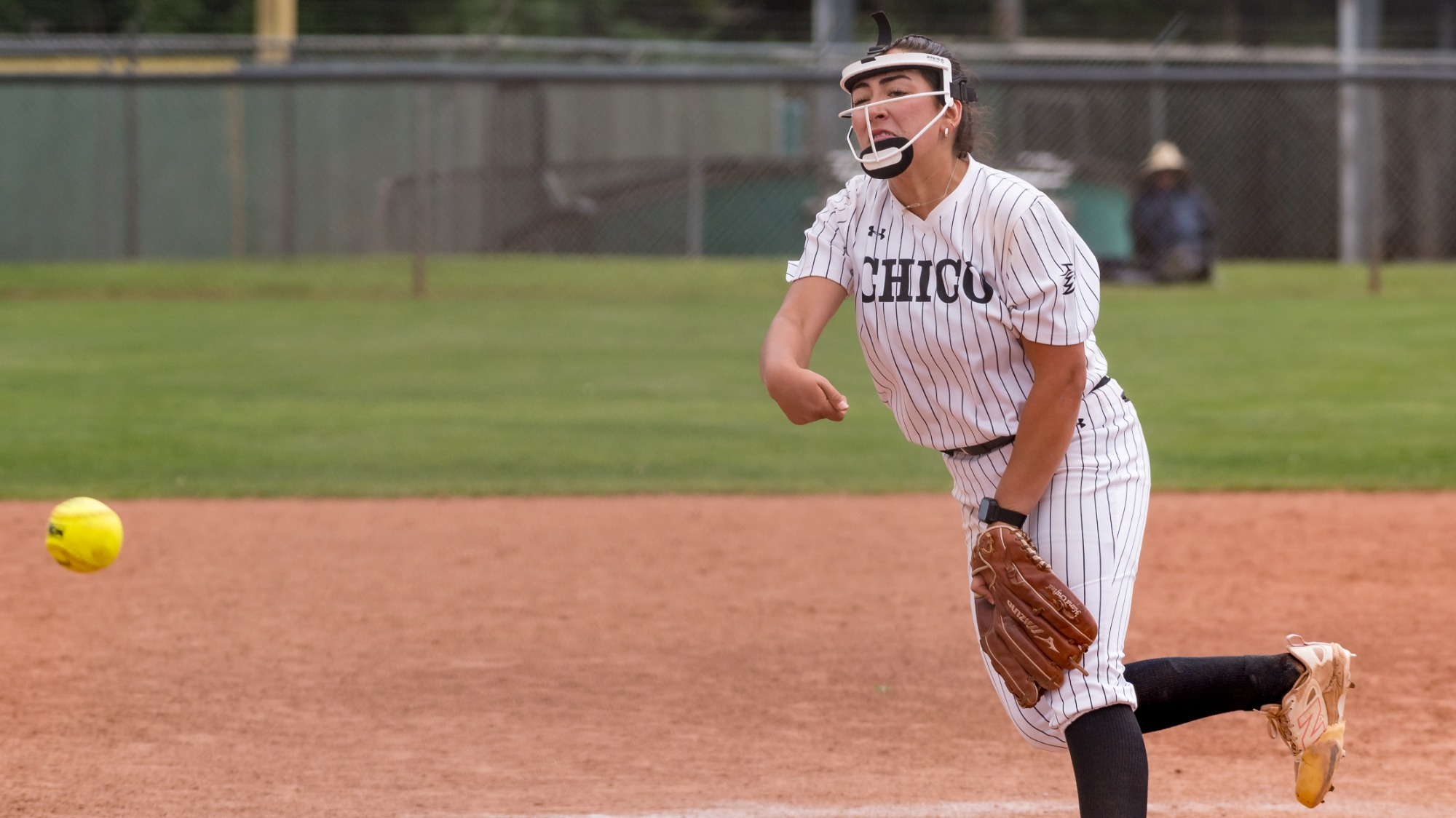 Chico State Wildcats' #13 Amelie Valdez plays against Sonoma State Seawolves in the top of the seventh inning of their softball game on Friday, April 25, 2025 in Chico, Calif.(Jason Halley/University Photographer/Chico State)