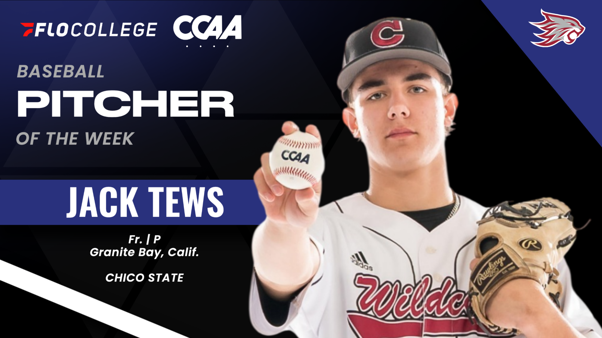 Jack Tews CCAA Pitcher of the Week