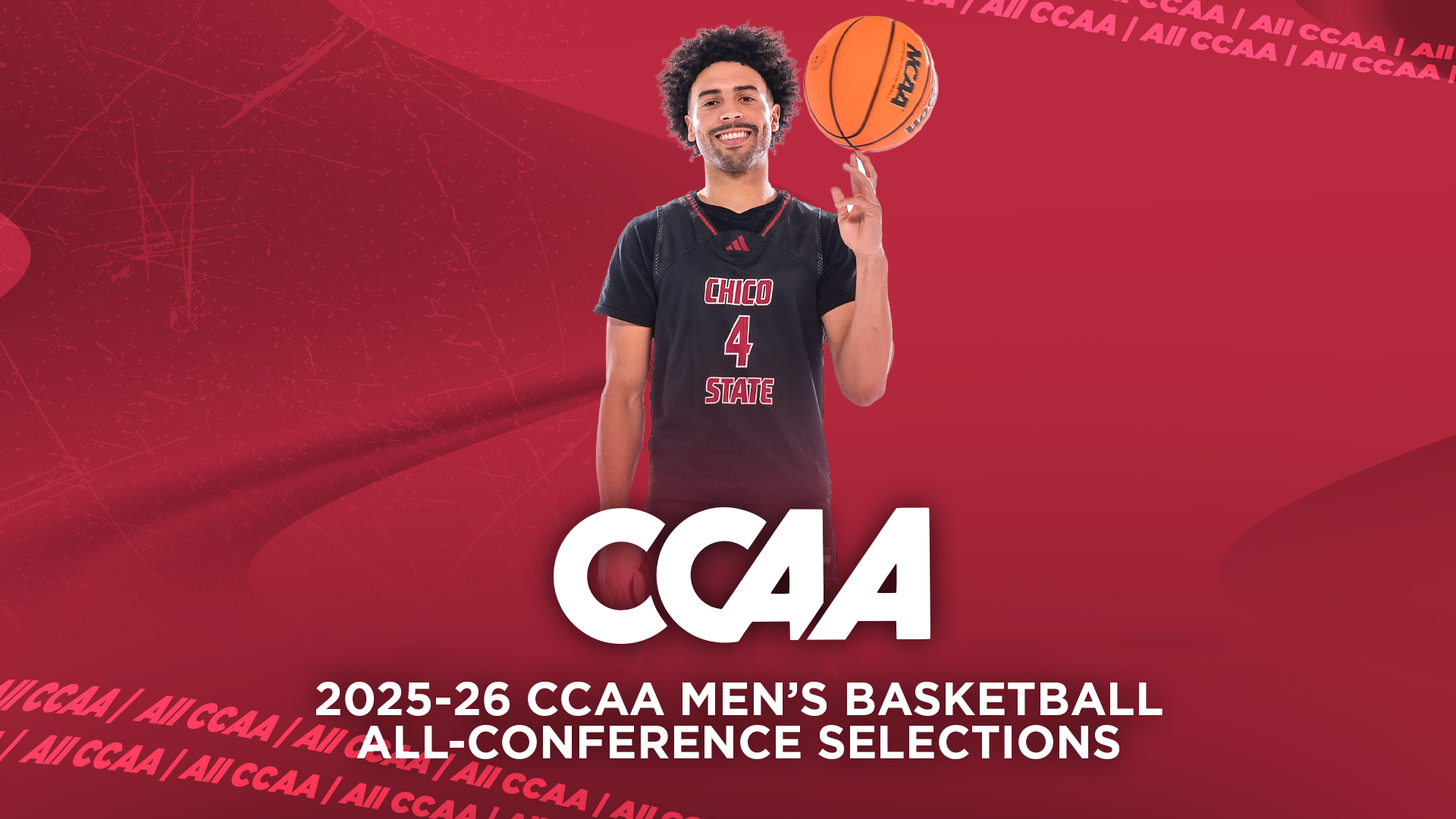 2025-26 CCAA Men's Basketball All-Conference Article Graphic