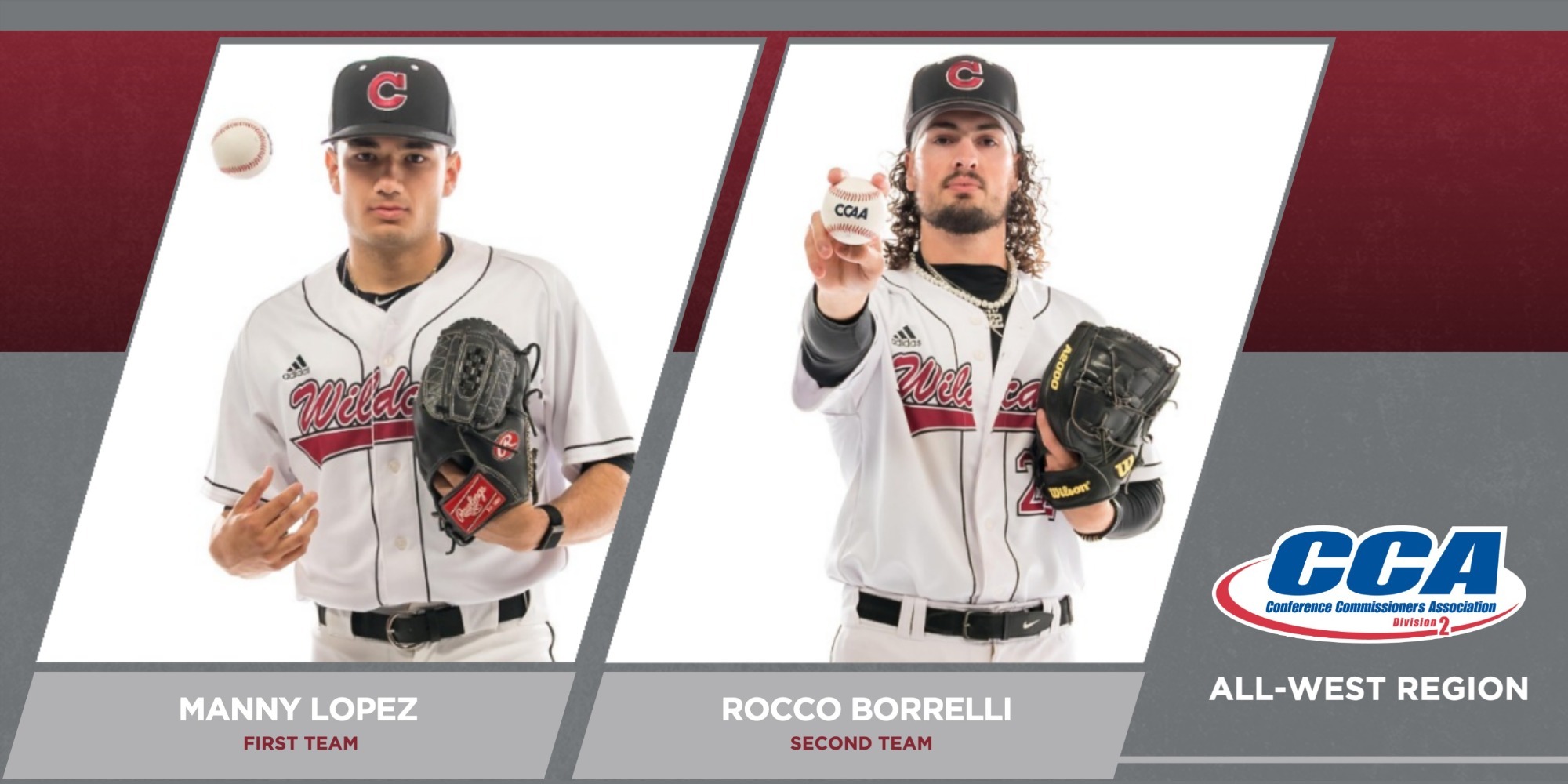Manny Lopez, Rocco Borrelli - D2CCA All-West Region