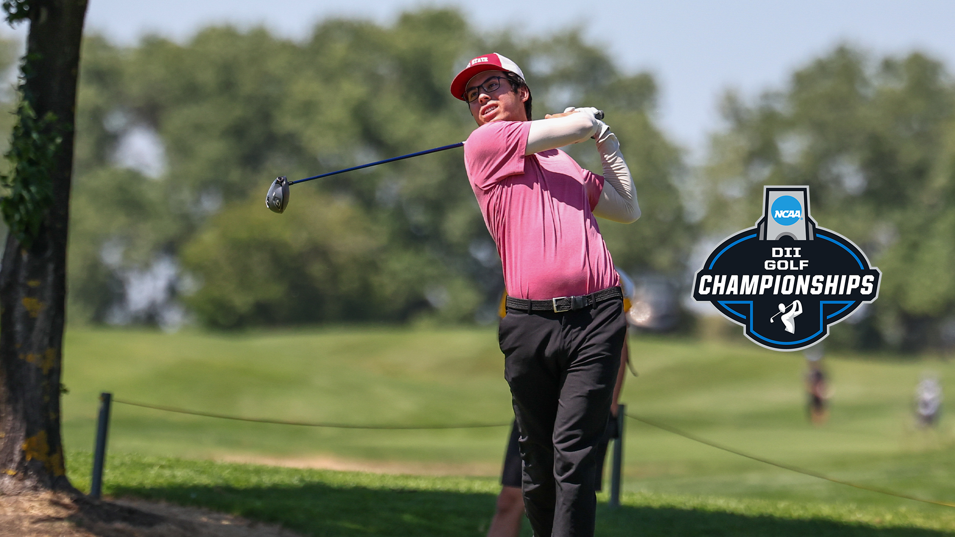Naoki Easterday teeing off at Reserve at Spanos Park in the Super Regional