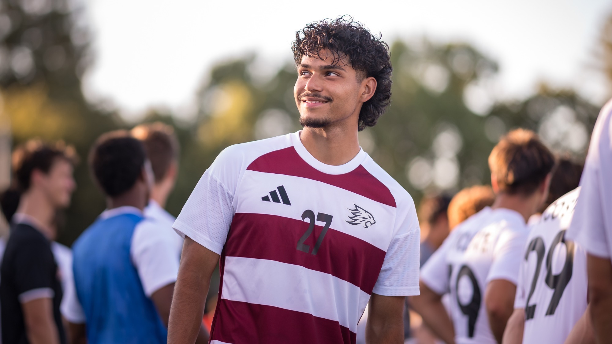 Chico State Wildcats’ Ricardo Ramos (center) readies to play against Cosumnes River College Hawks before the first half of their Men's Soccer (MSOC) scrimmage game on Wednesday, August 19, 2026 in Chico, Calif. Coming from his hometown of Gridley, the opportunity to play close to home was “100 percent” part of his decision to choose Chico. At the same time, he has been grateful for the opportunity to travel up and down the West Coast as part of the soccer team.(Jason Halley/University Photographer/Chico State)