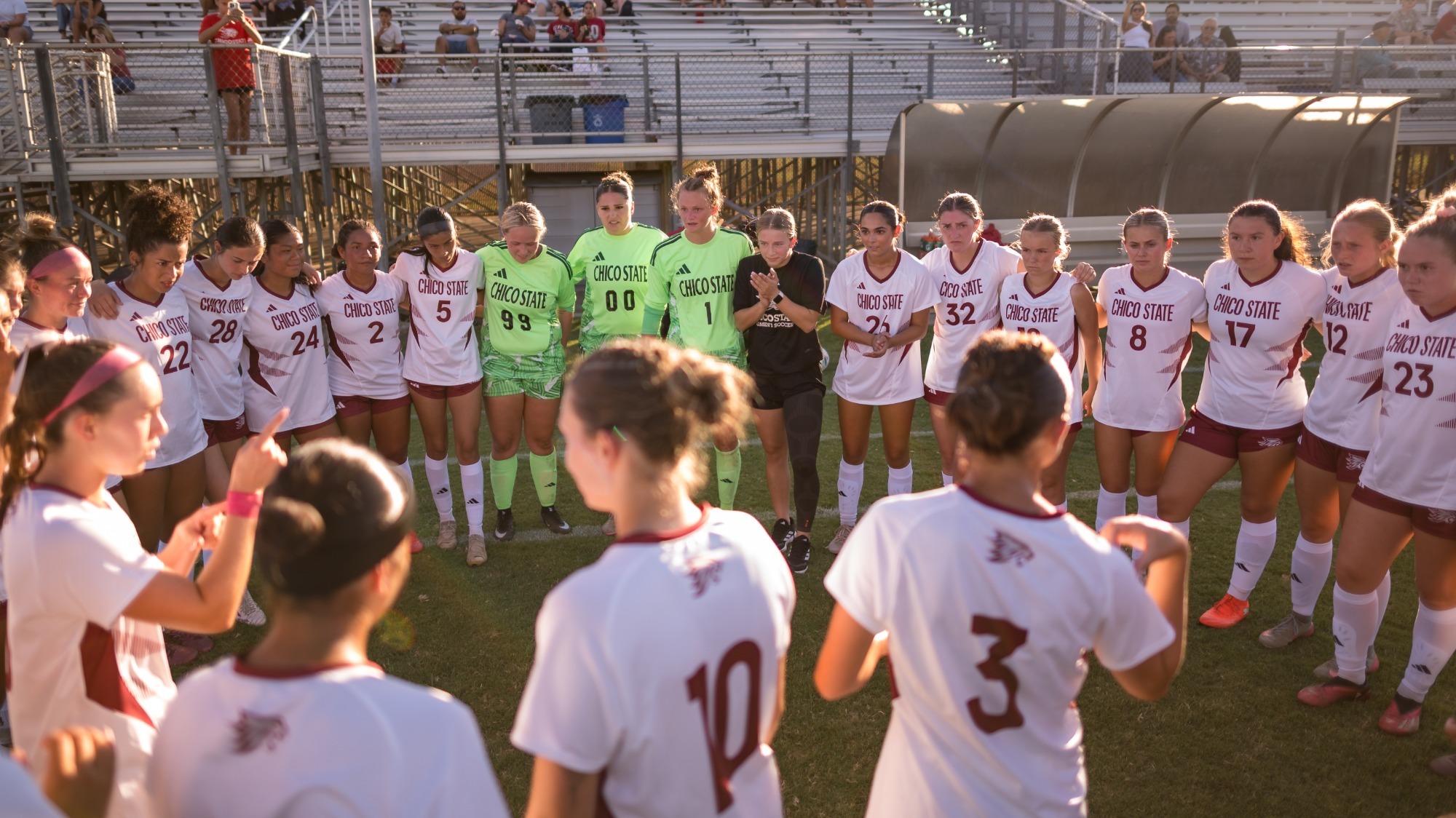 Chico State Wildcats play against Southern Oregon in the first half of their Women's Soccer (WSOC) game on Saturday, August 15, 2026 in Chico, Calif.(Jason Halley/University Photographer/Chico State)