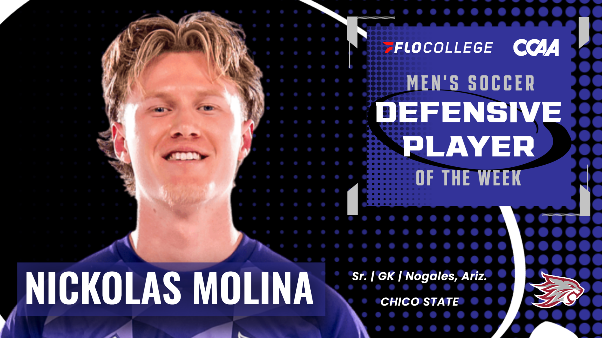 Nickolas Molina - CCAA Defensive Player of the Week