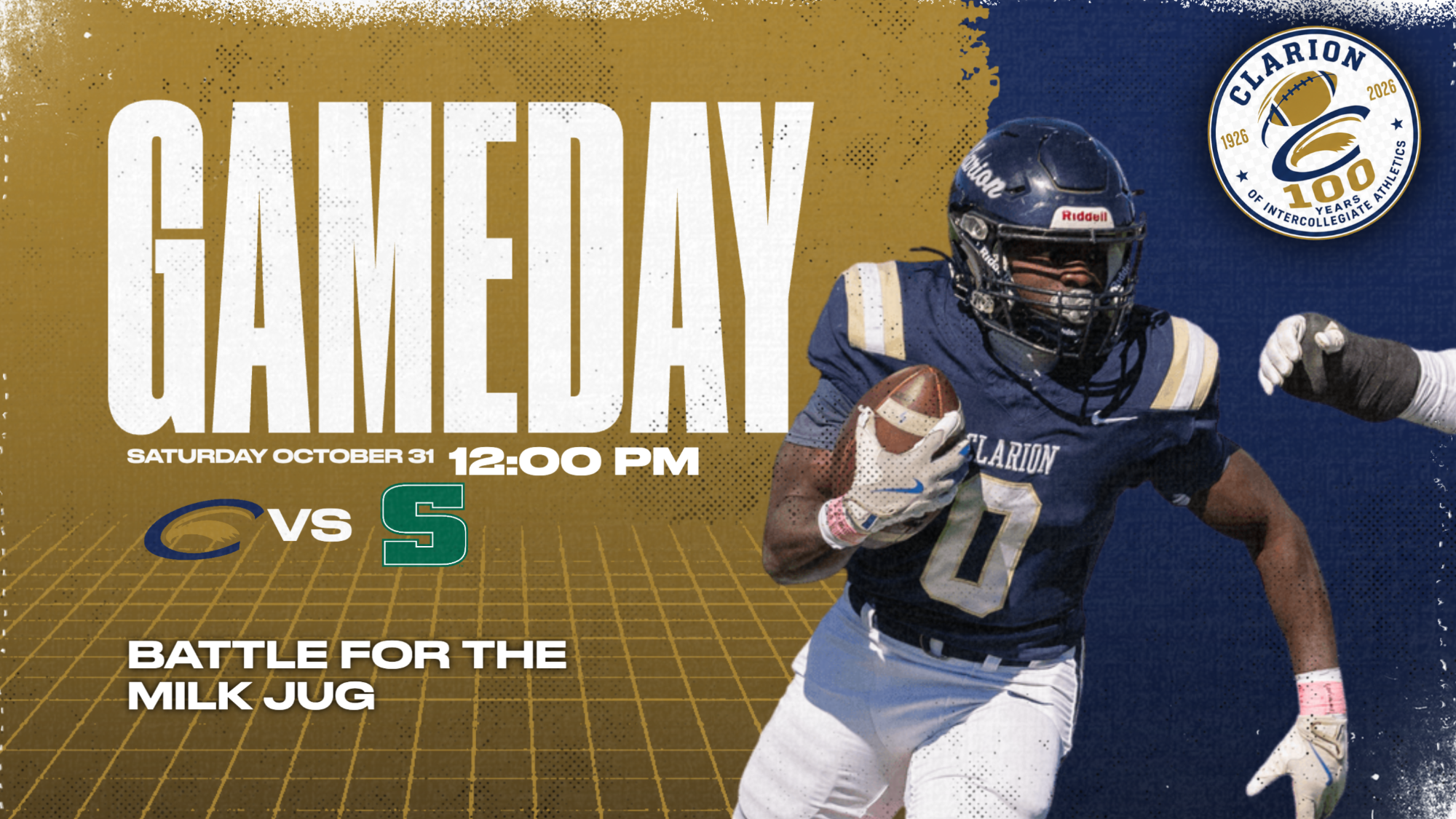 clarion football gameday 2026-10-31 vs slippery rock