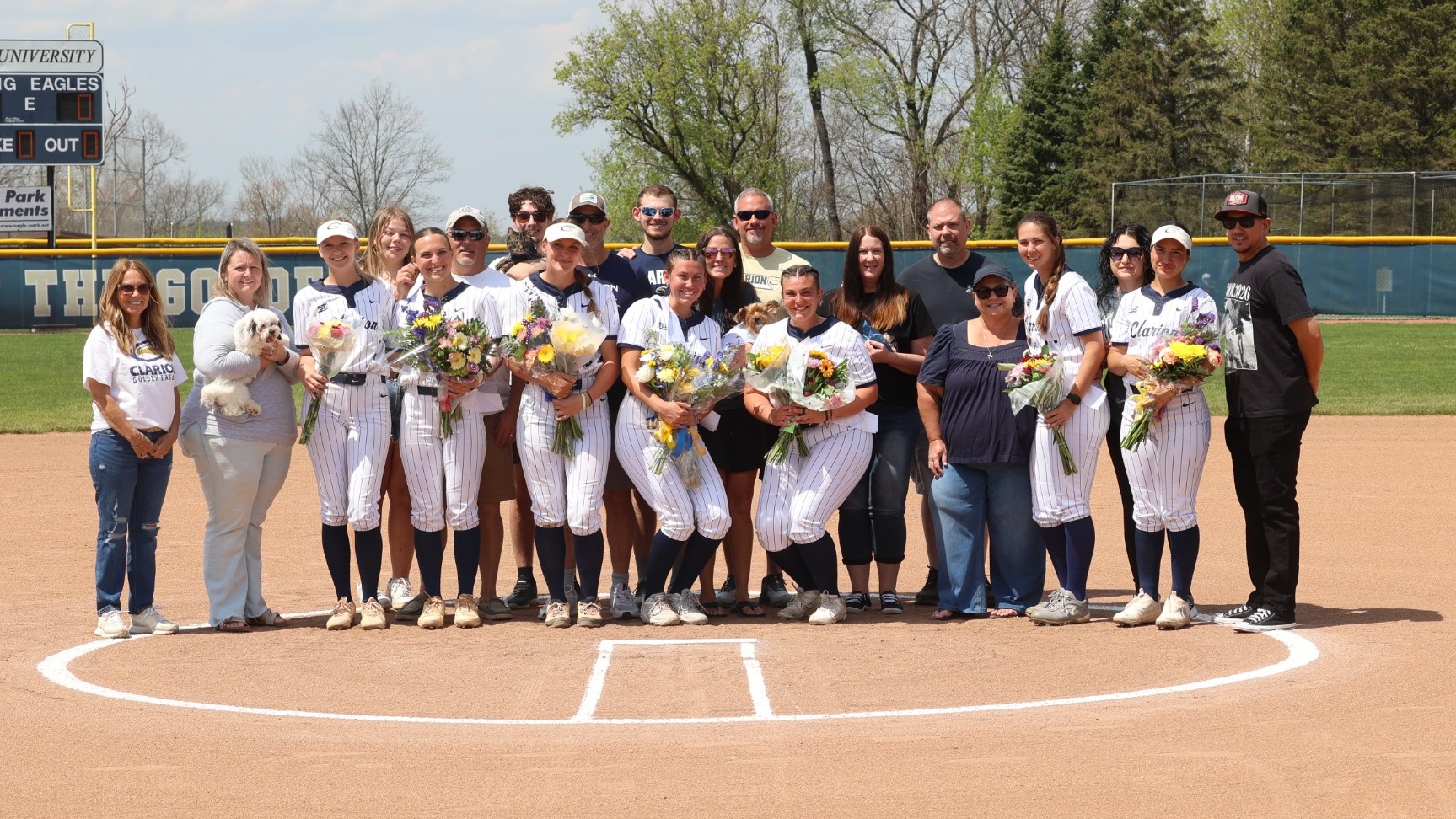 2026 clarion softball senior day group photo