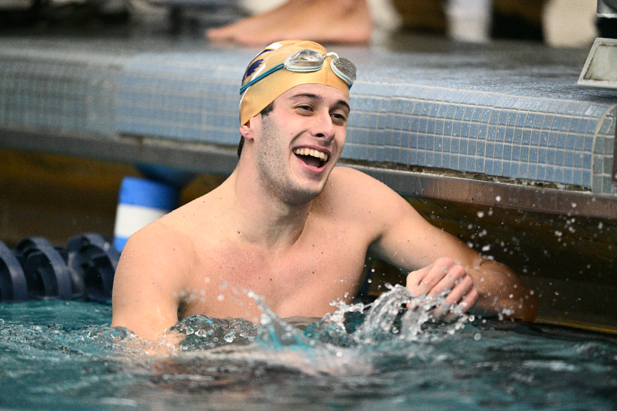 dominic cortopassi smiling after race 