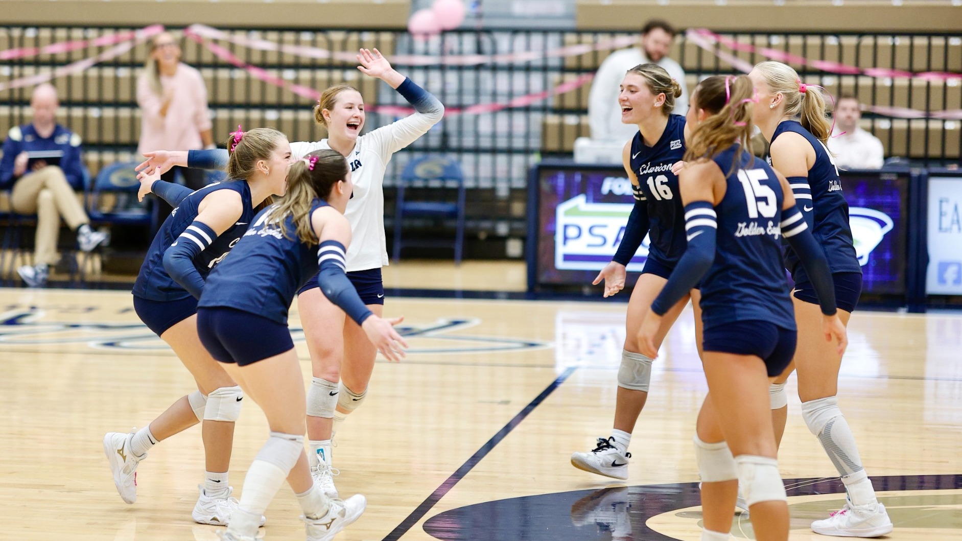volleyball team celebration versus gannon in 2025