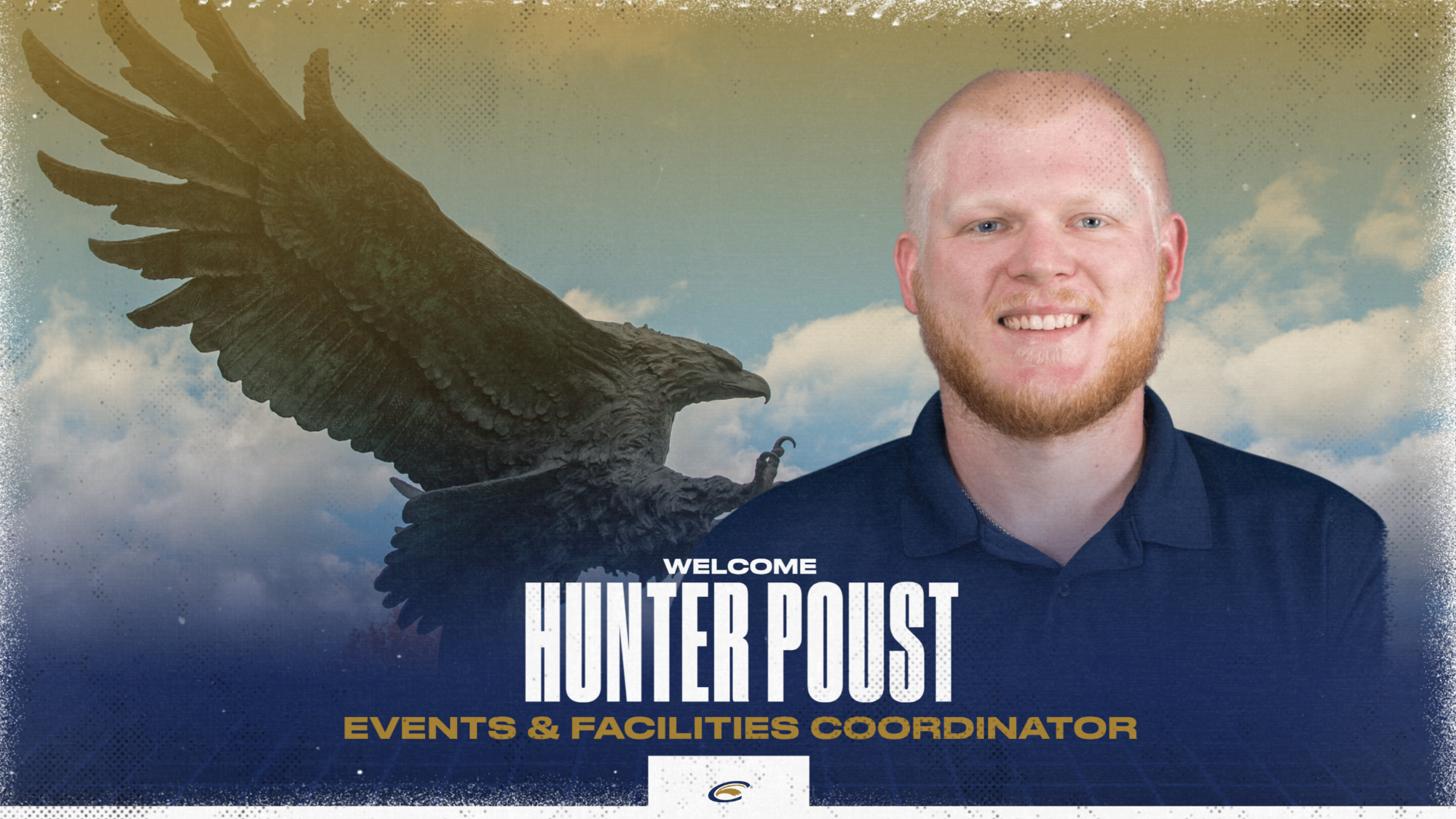 hunter poust hired as events and facilities coordinator