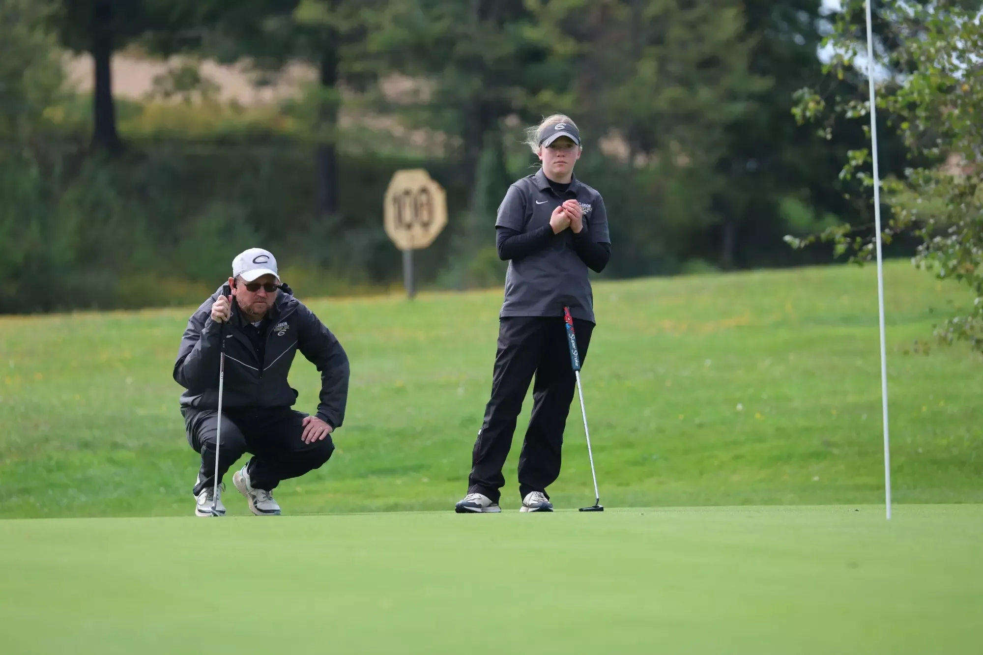 Ashlee Albright and Coach Jay Kerle Golden Eagle Autumn Invitational Day 2