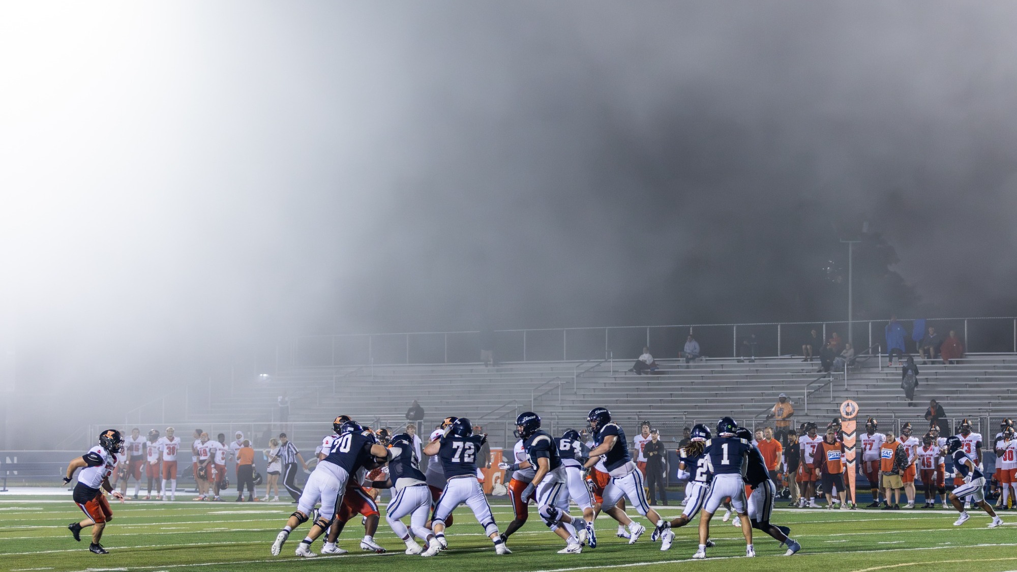 clarion vs. west virginia wesleyan with fog cloud