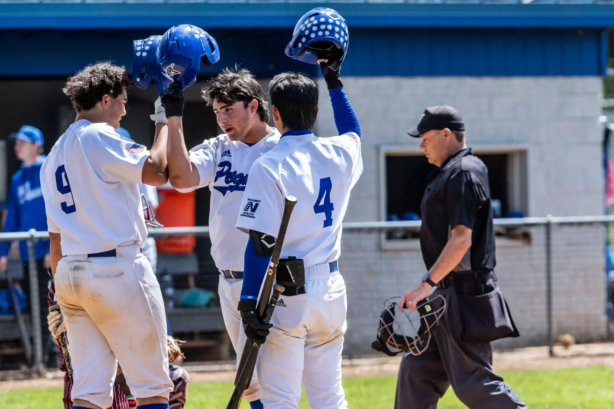 Jase Pashales celebrating after hitting a home run