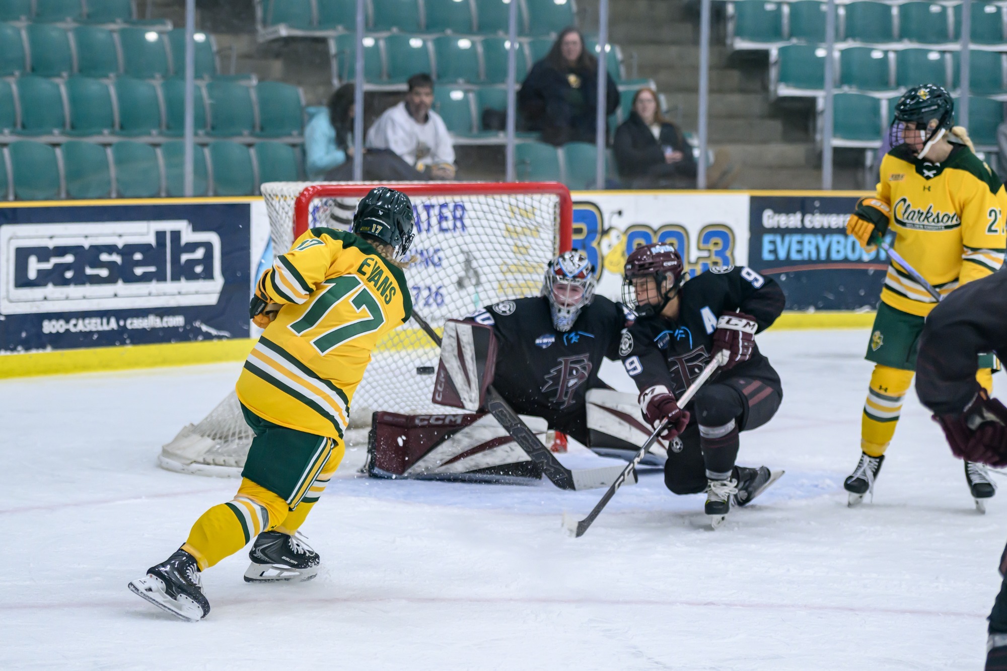 Evans scores vs Franklin Pierce