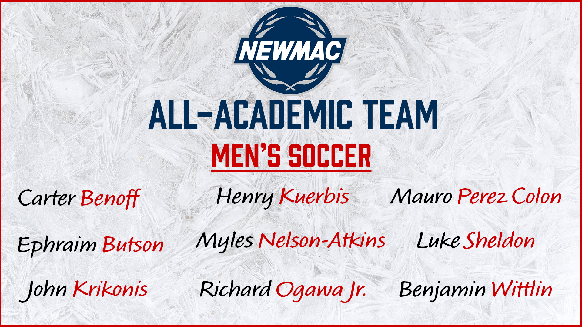 All-Academic Men's Soccer