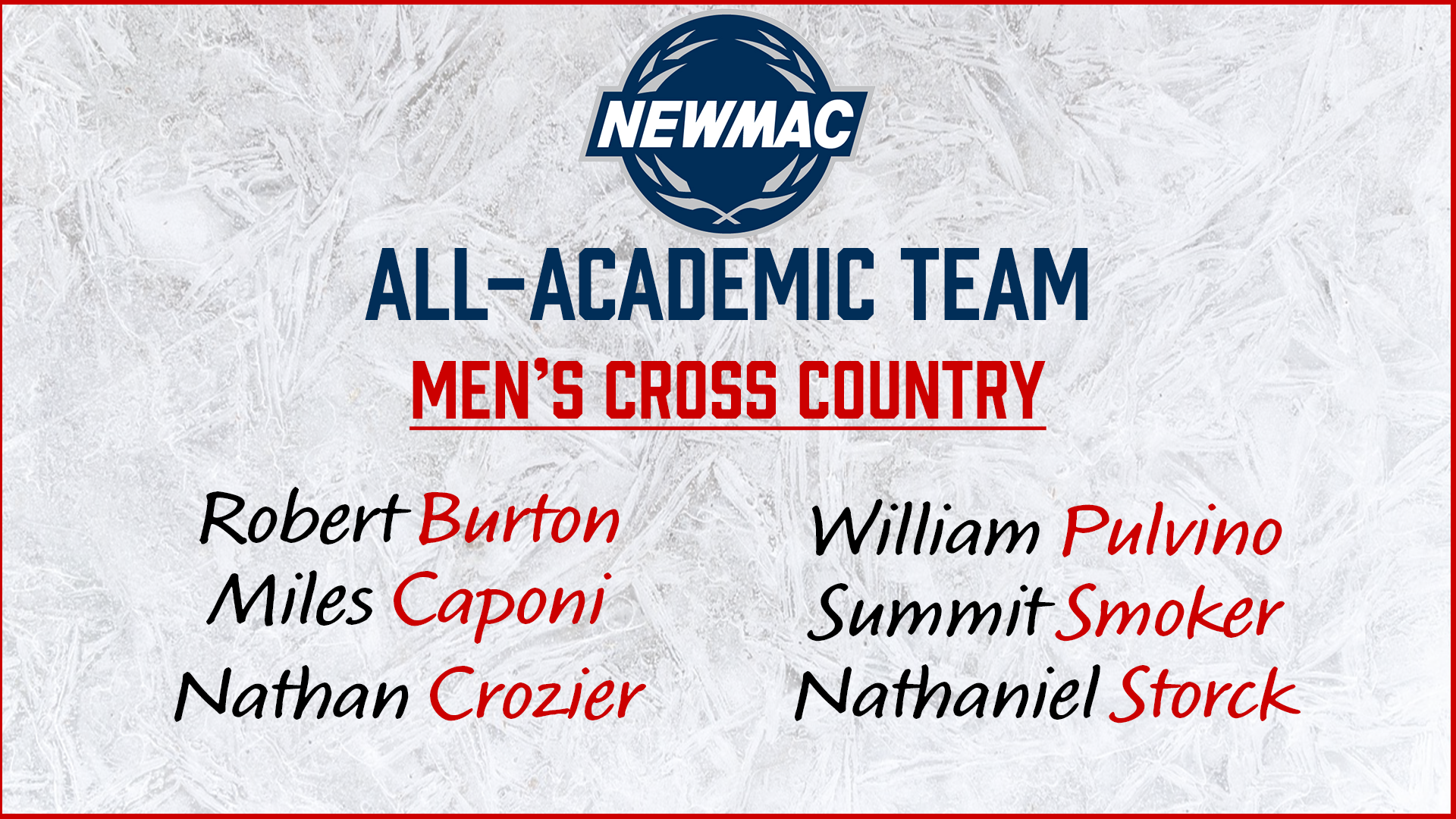 All-Academic Men's Cross Country