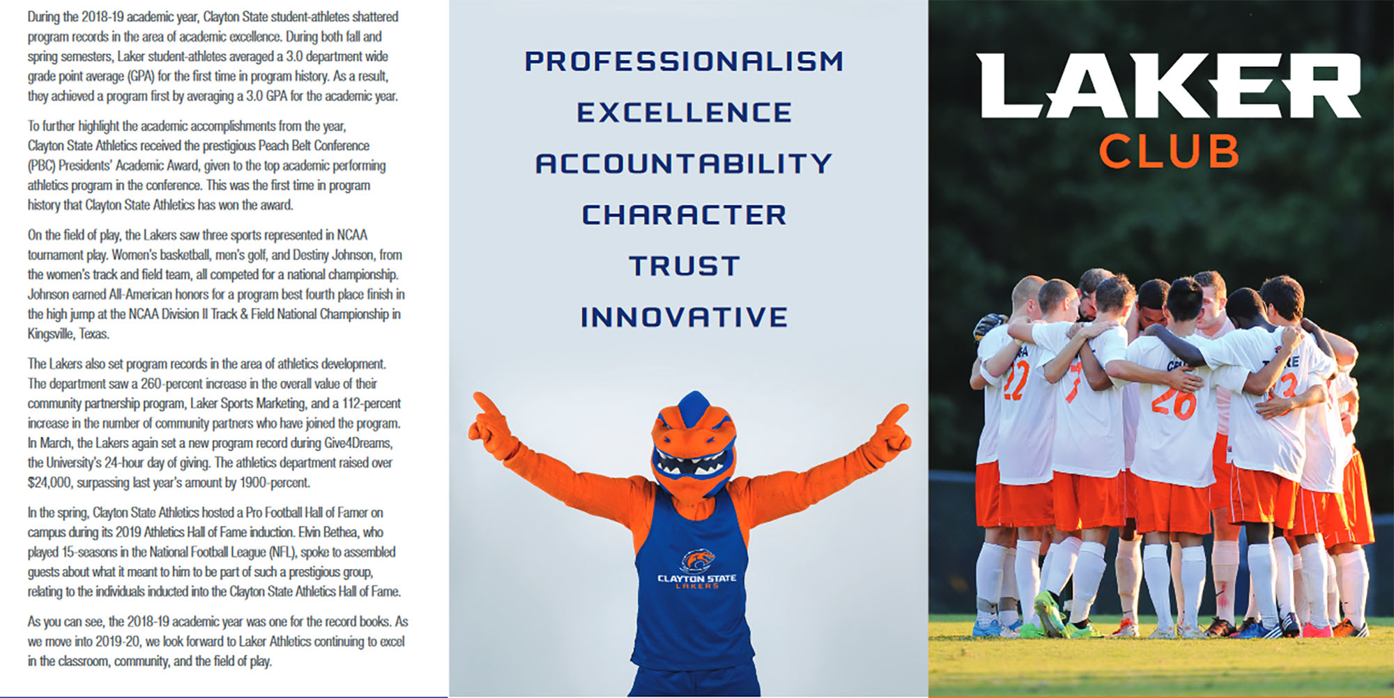 2019-20 Laker Club Brochure Graphic