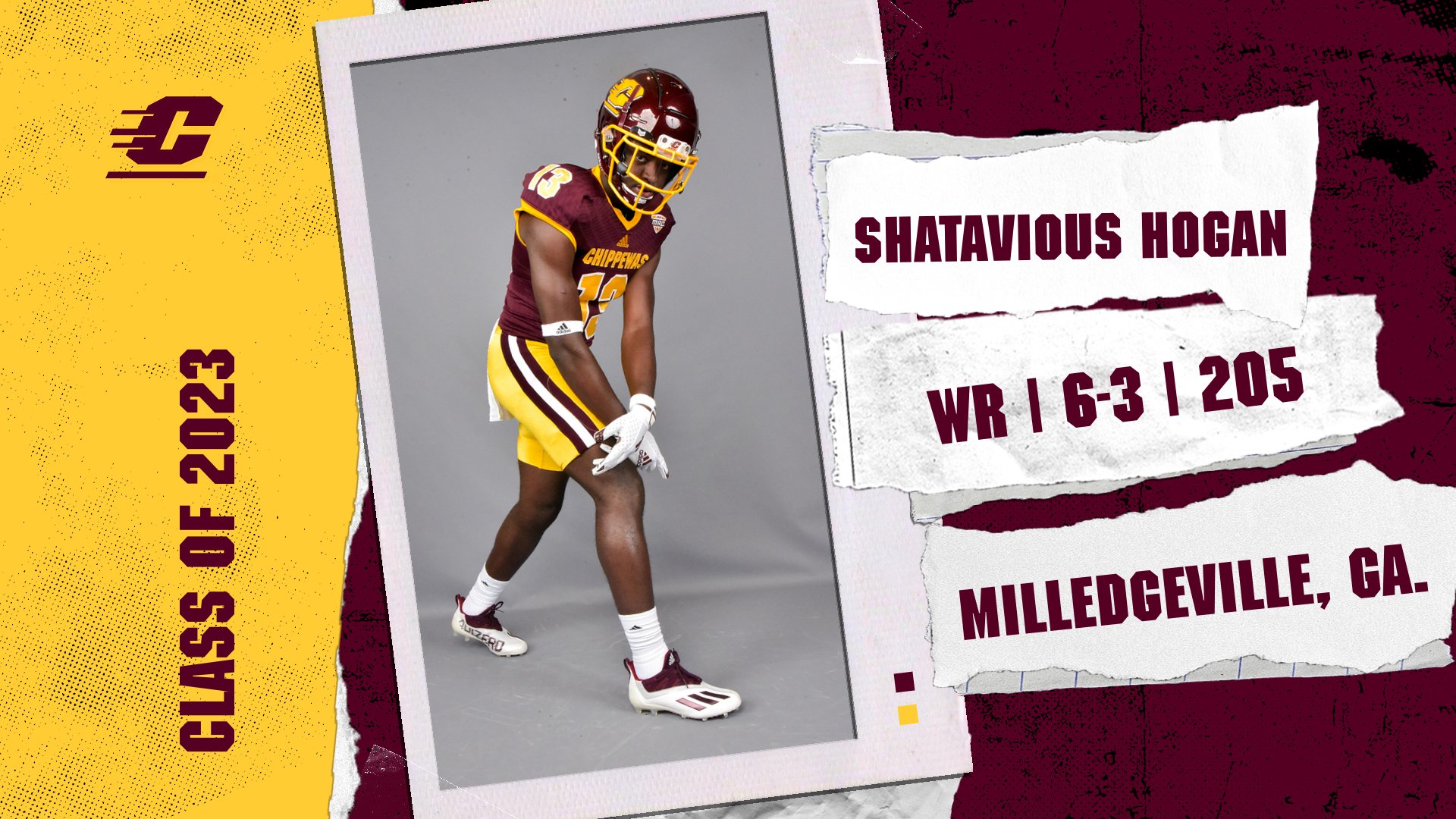 Shatavious Hogan Football Central Michigan University Athletics
