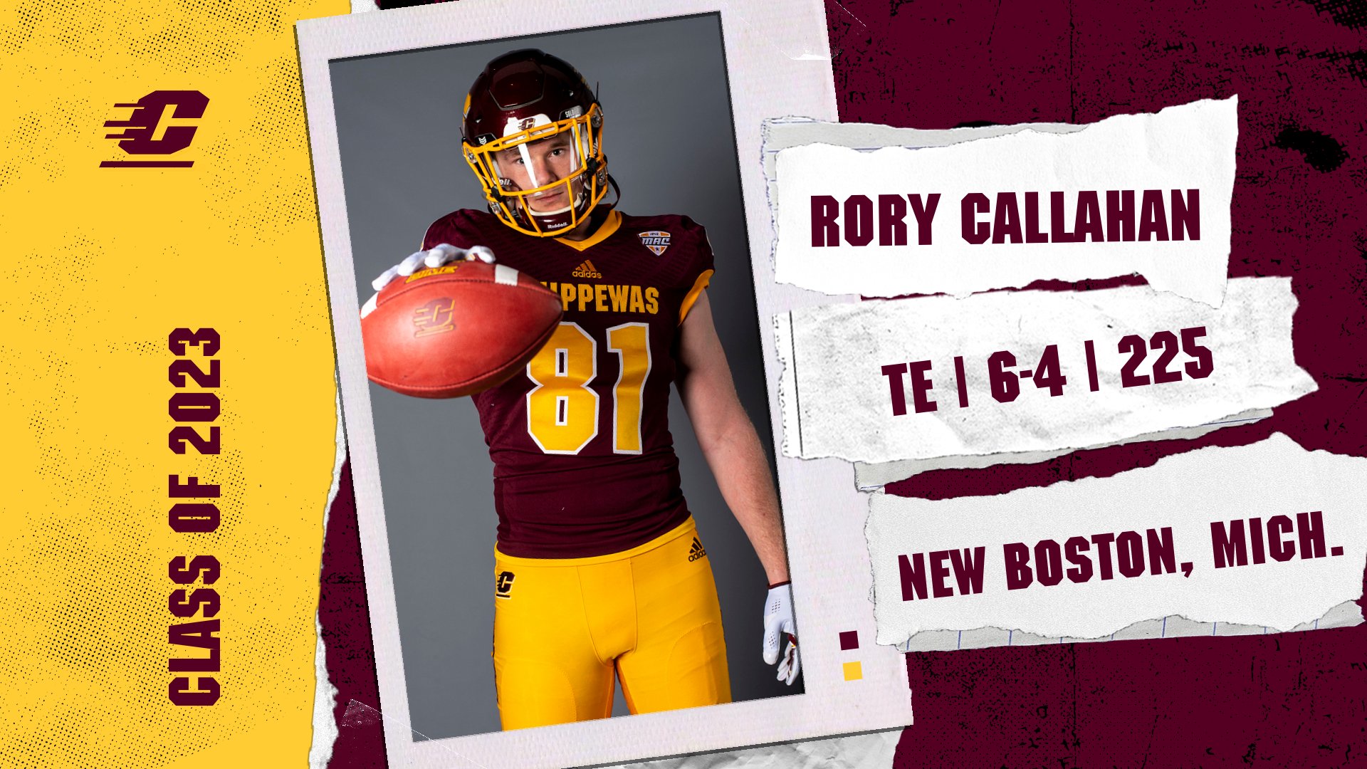 Rory Callahan Football Central Michigan University Athletics
