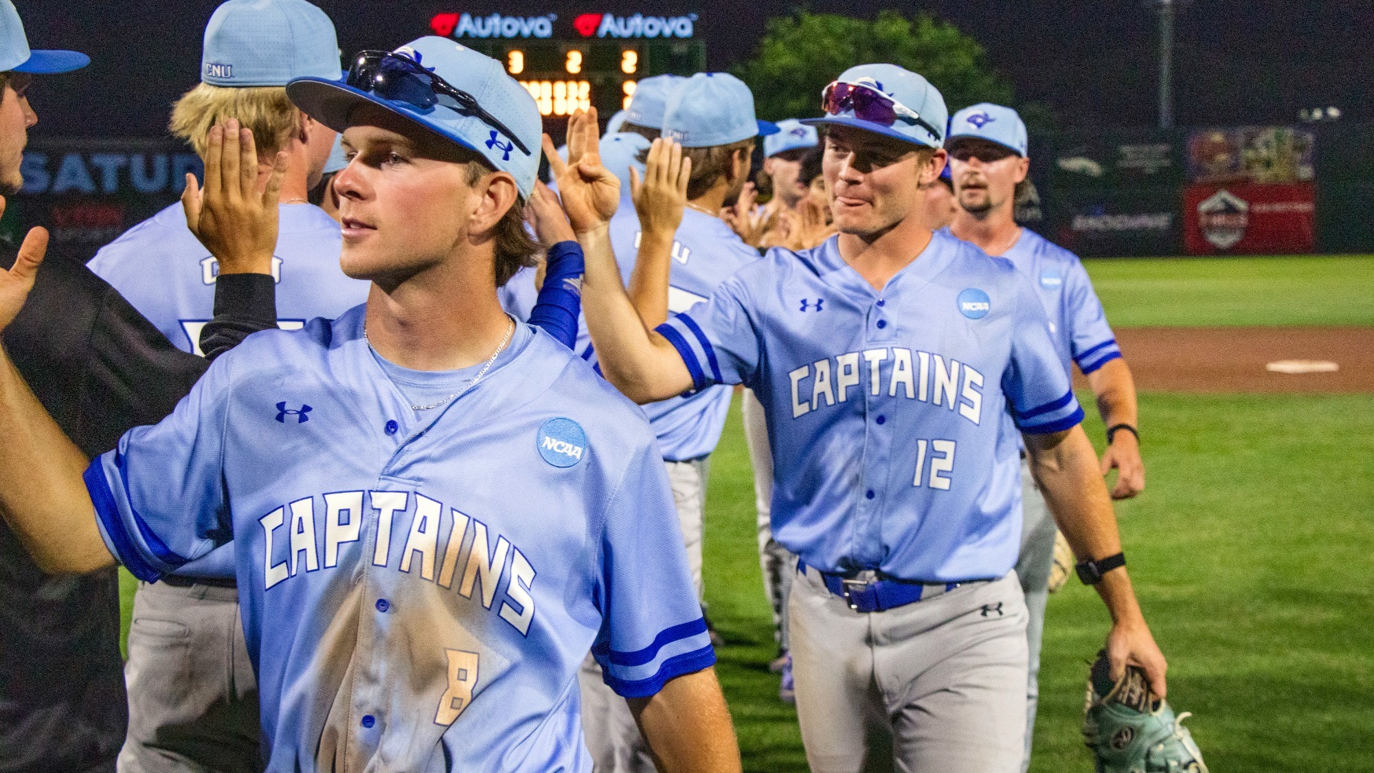 CNU Baseball NCAA Victory Handshake Line