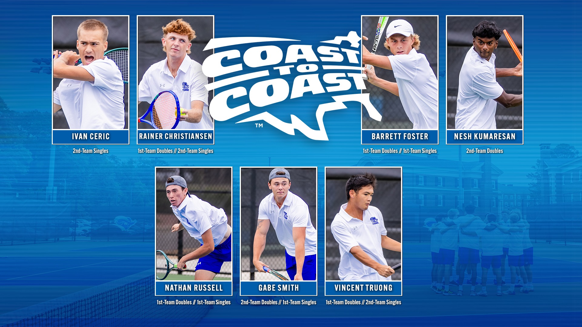 CNU Men's Tennis 2026 All-Conference