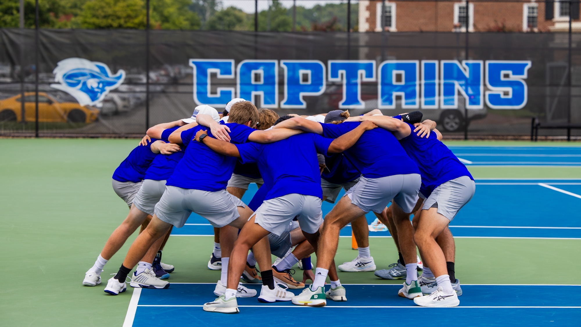 CNU Men's Tennis Team Huddle