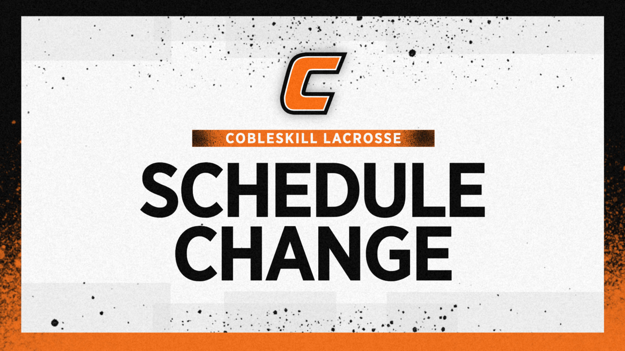 Men's Lacrosse Schedule Change Graphic