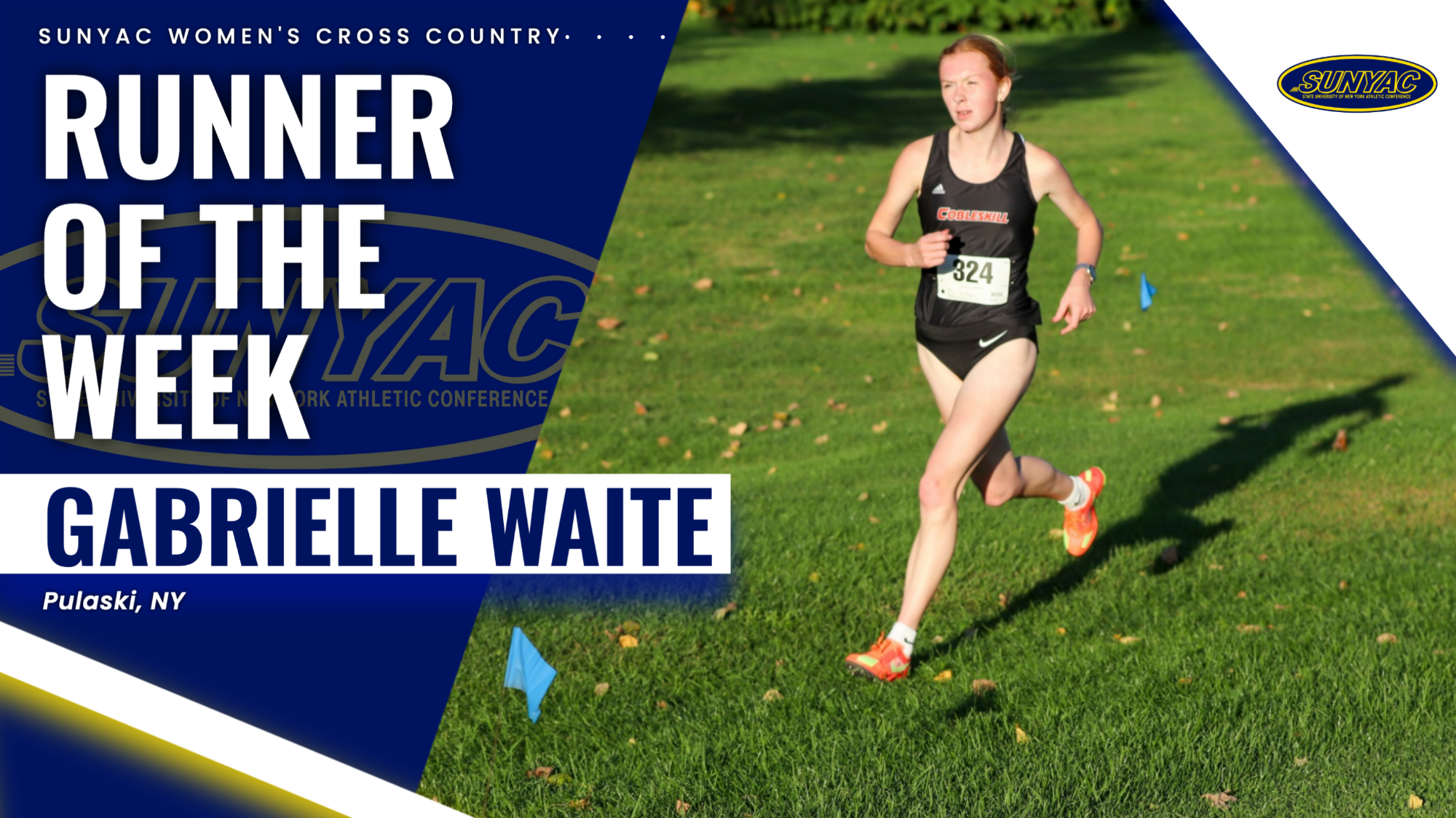 Waite named SUNYAC Runner of the Week