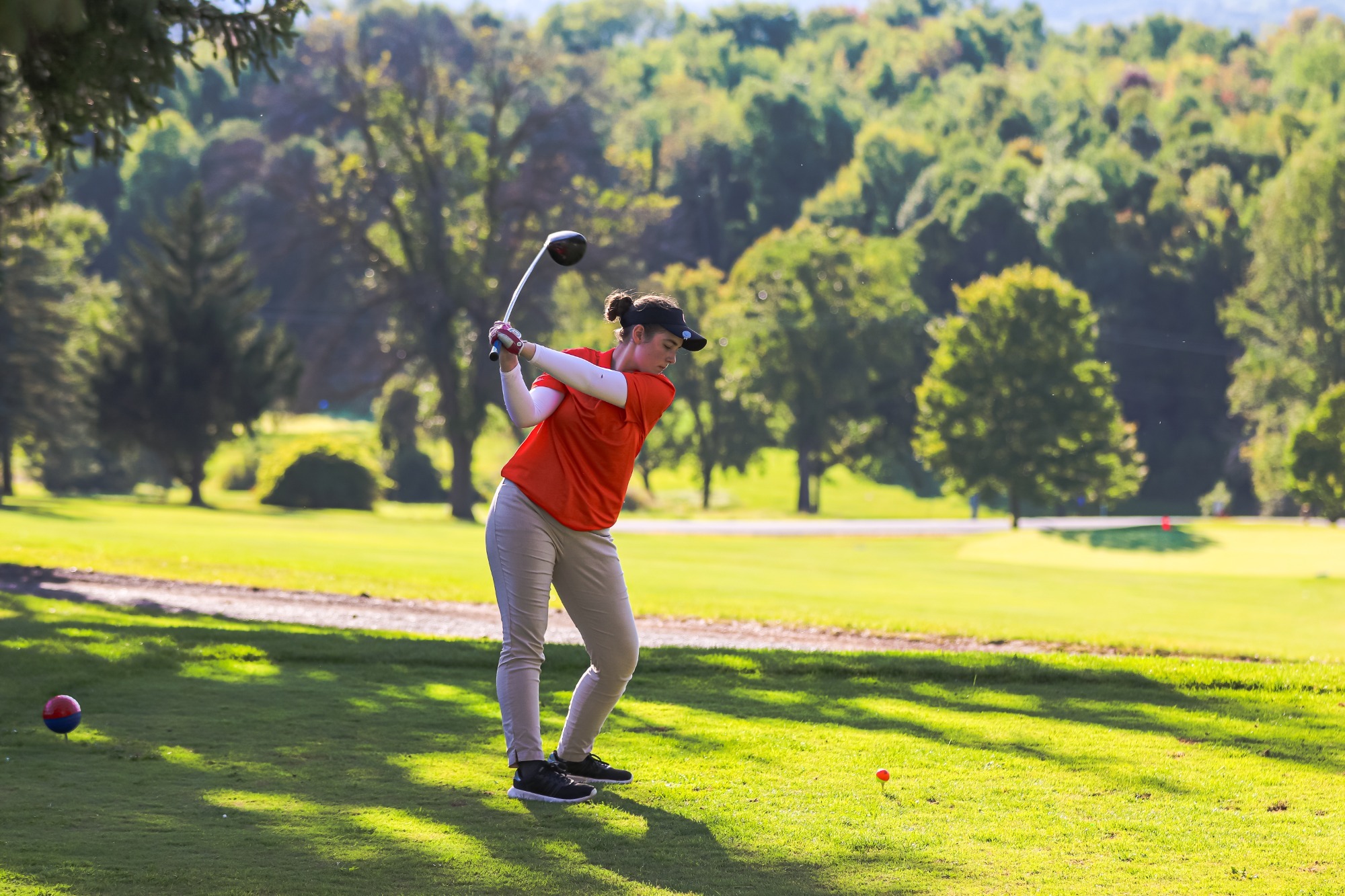 Isabella at hole 10 at coby