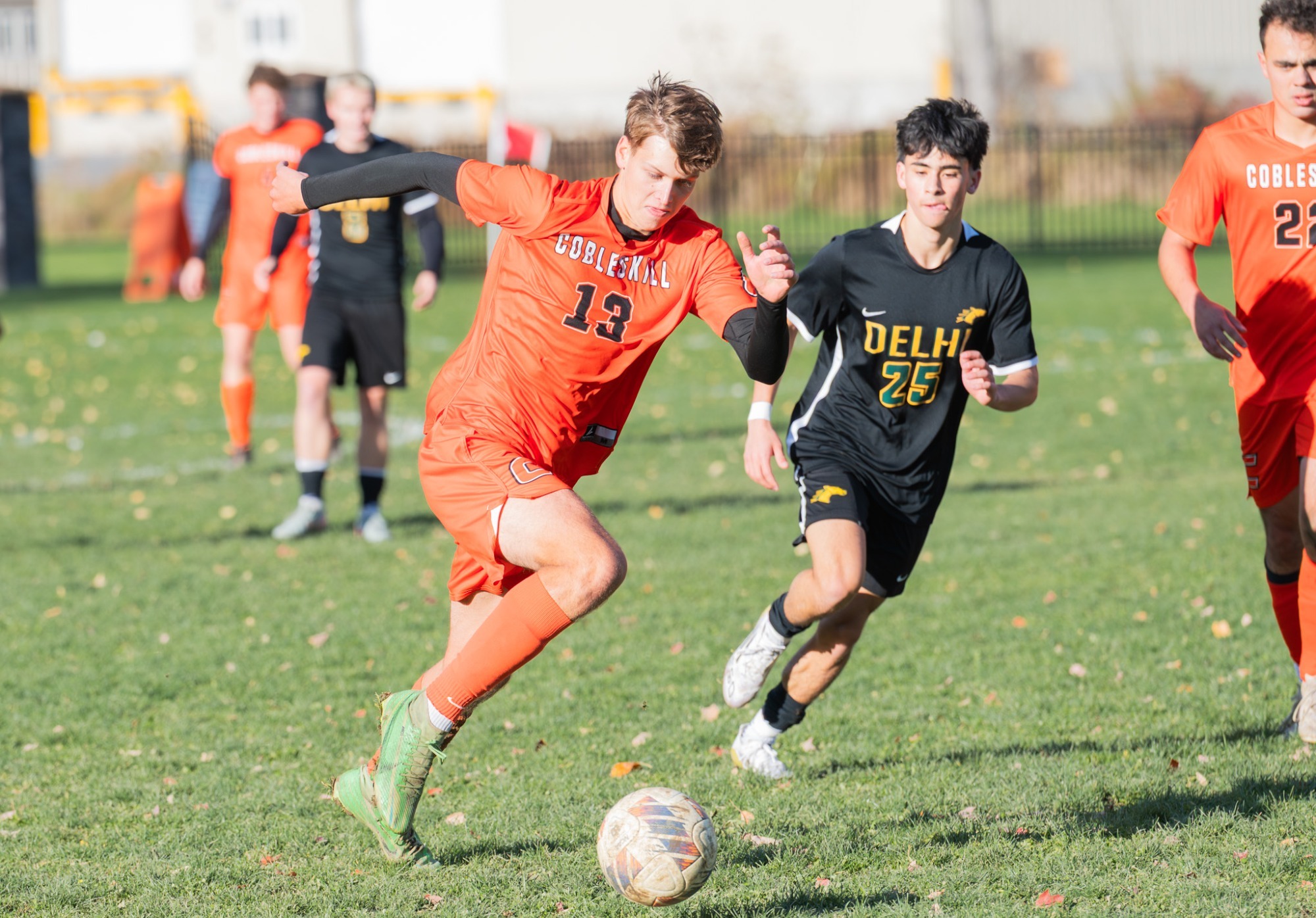 Tyler with the ball against Delhi