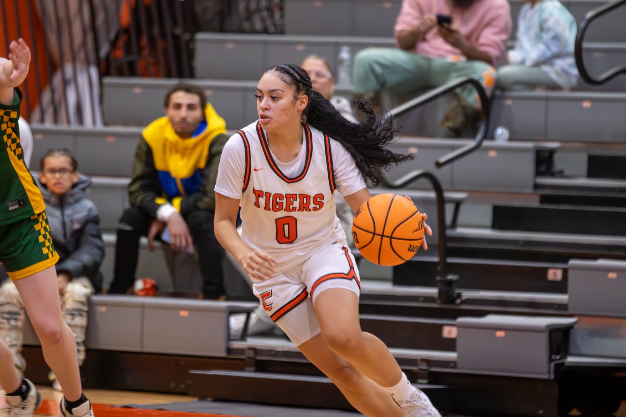 Ramos drives to the hoop against Delhi