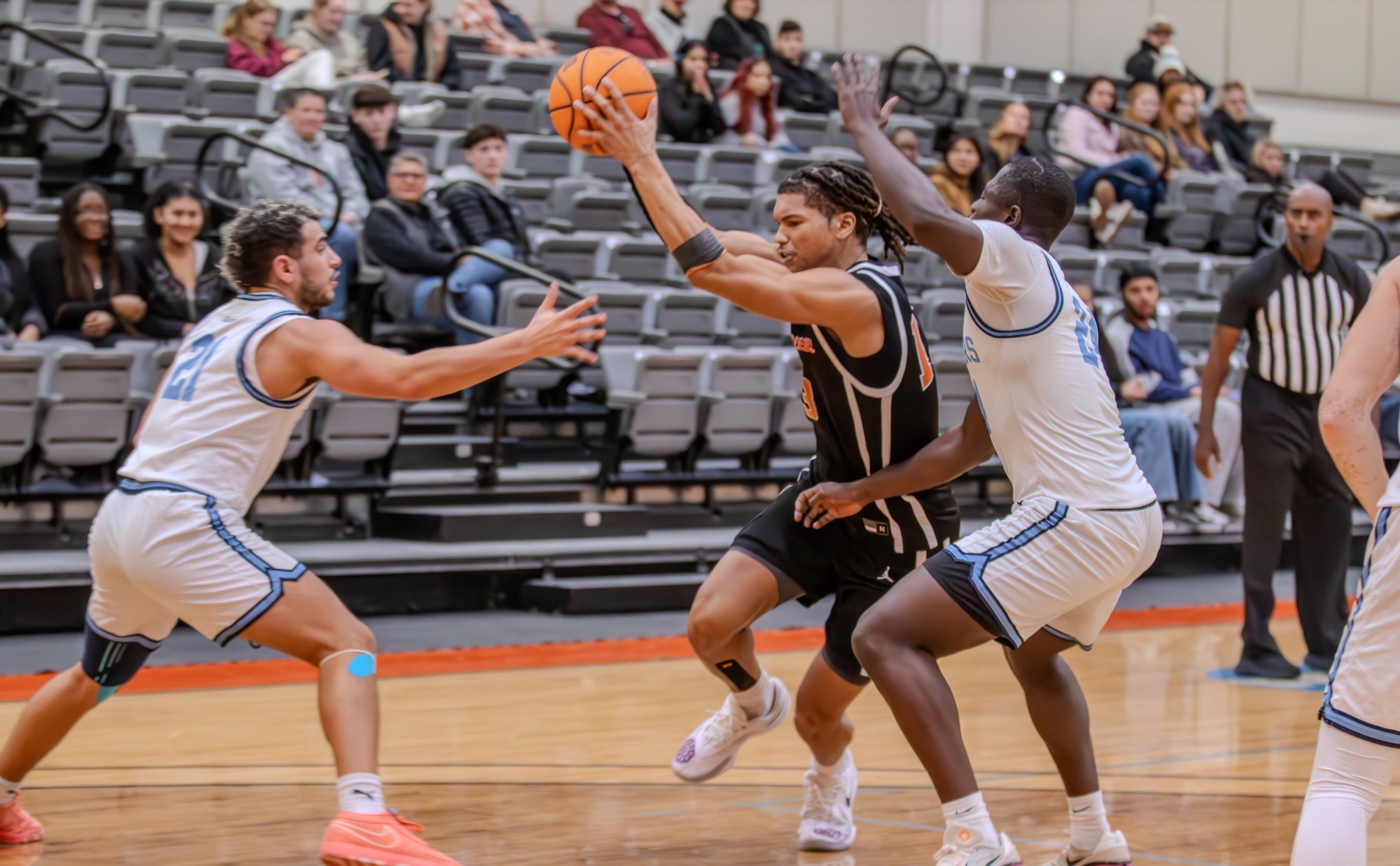 Morel driving to the hoop vs Johnson