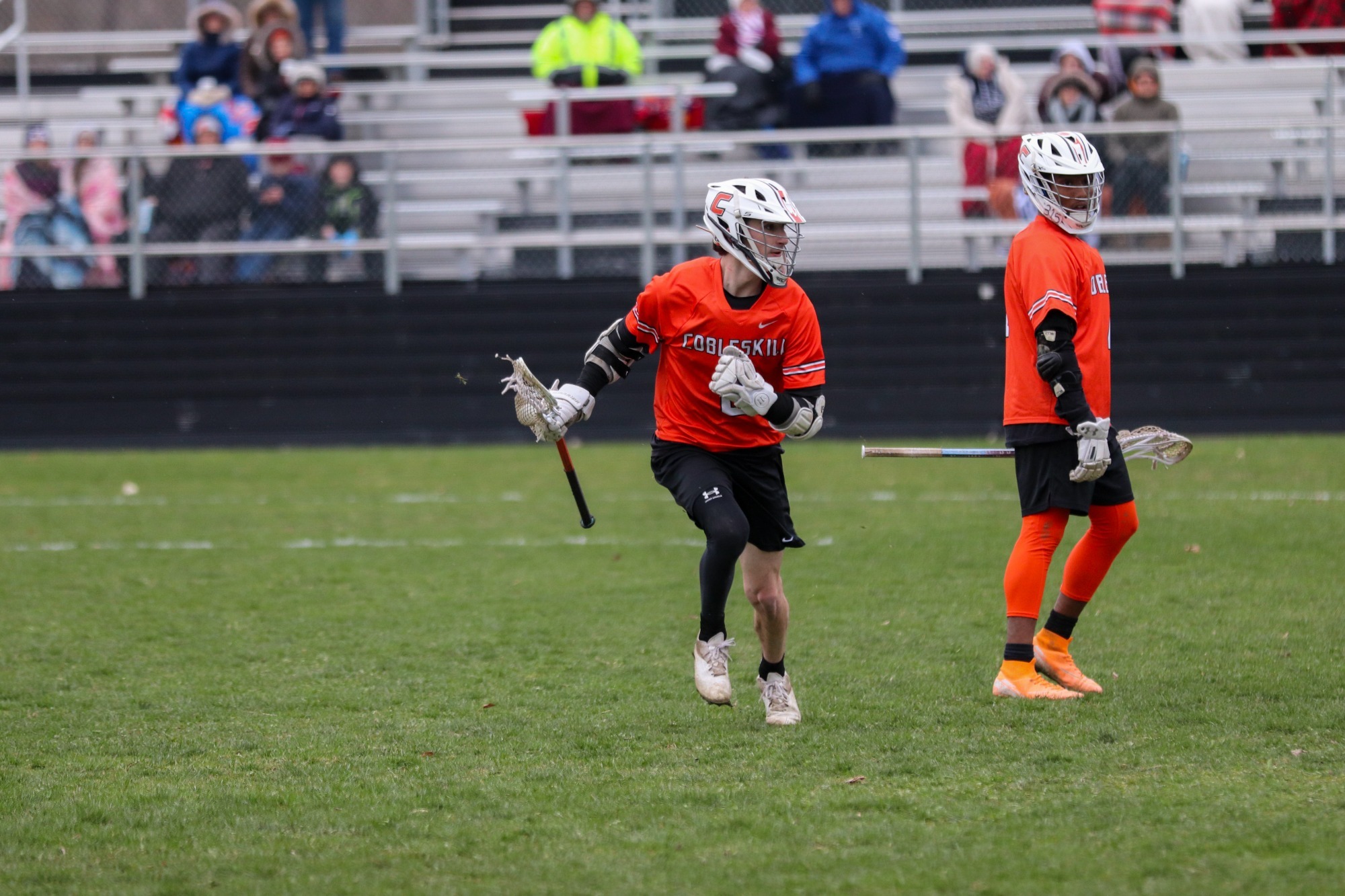 Rob Staubitz with the ball at home vs Hilbert