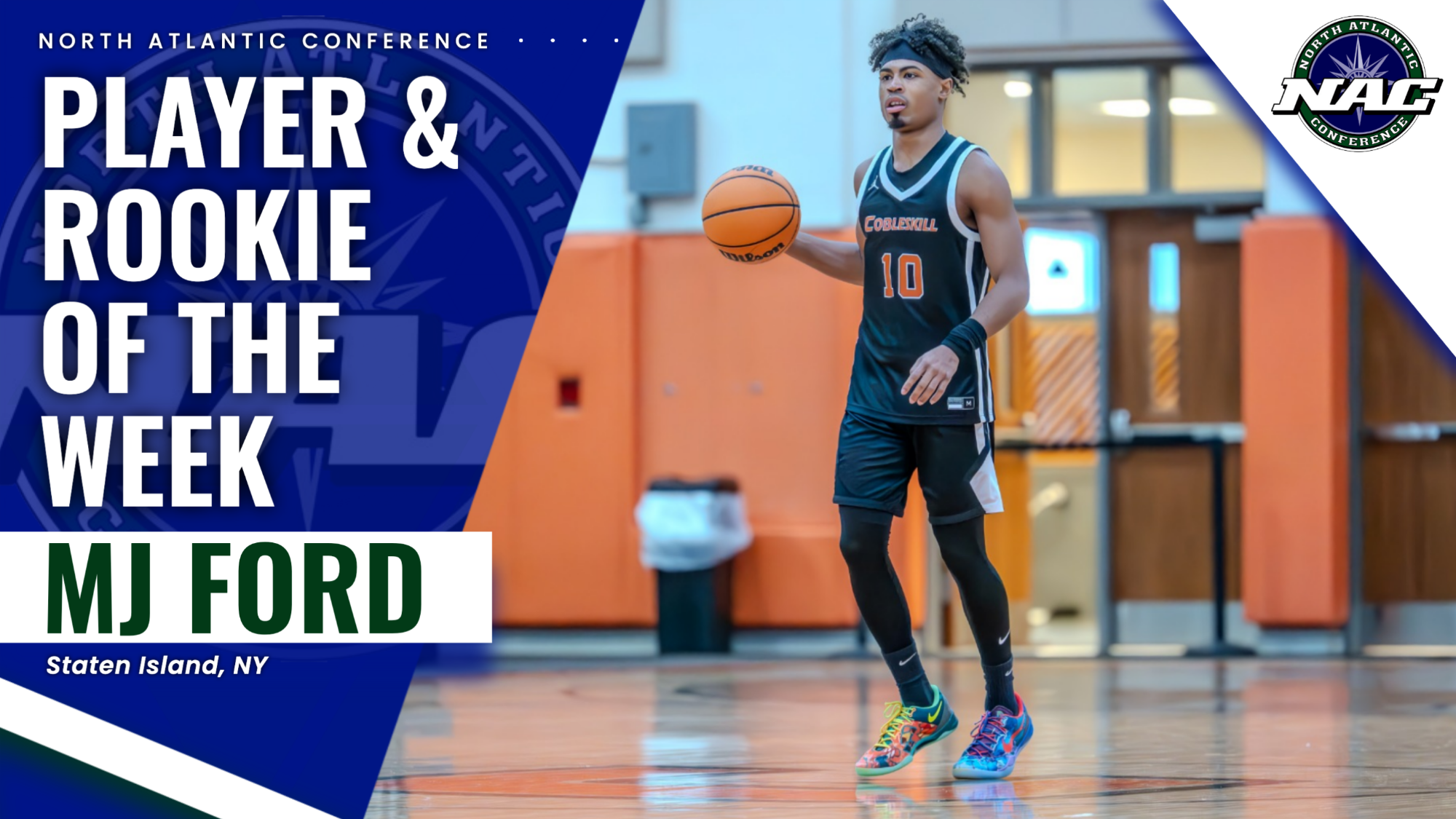 MJ Ford named NAC Player and Rookie of the Week 1/25